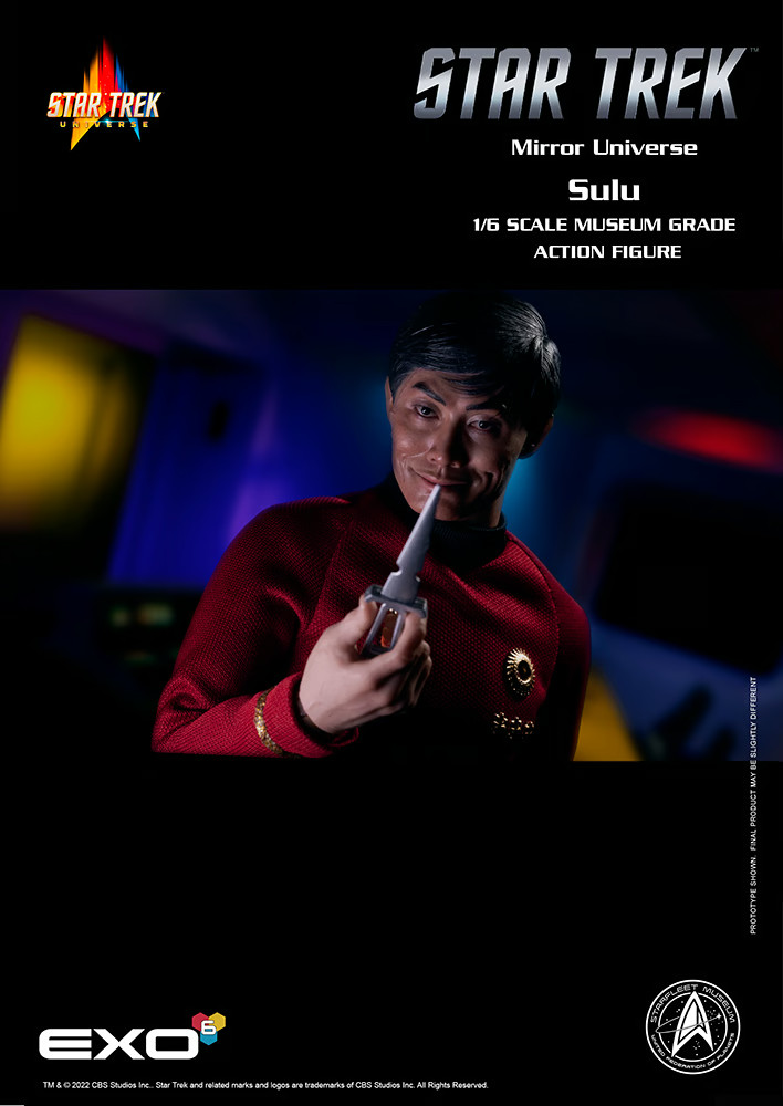 Star Trek TOS Mirror Universe Sulu 1/6 Action Figure EXO6 Sideshow Brown Box