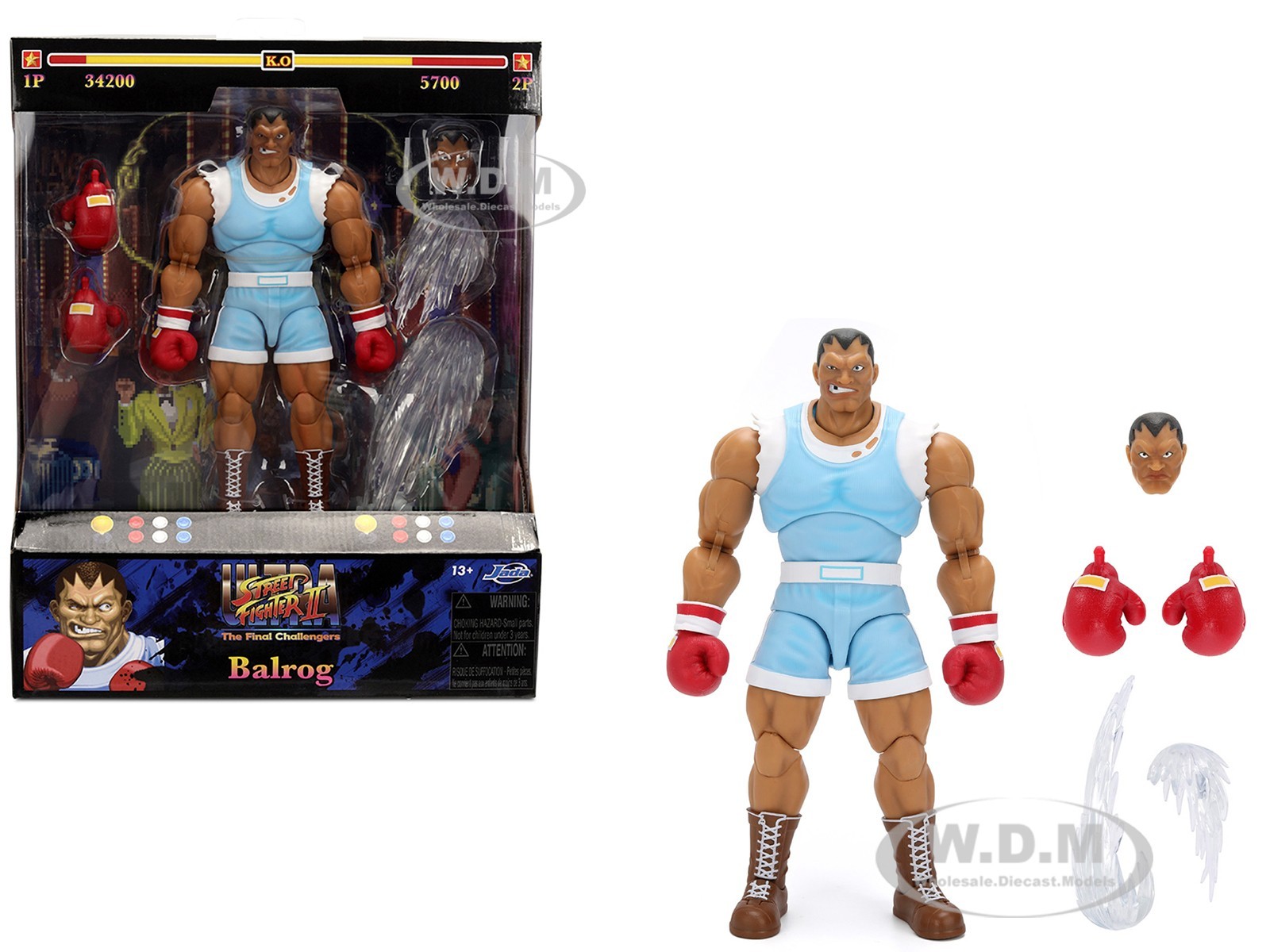 BALROG 6.5″ MOVEABLE FIGURE W/ACCESSORIES “STREET FIGHTER” BY JADA 35741