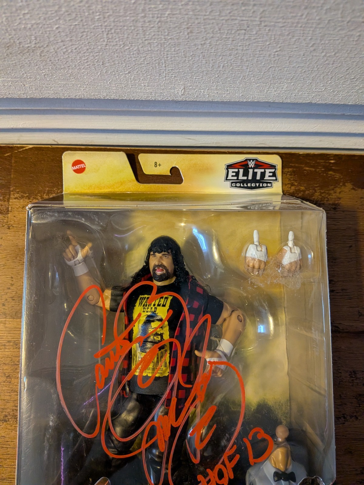 Mick Foley SIGNED Figure Wrestlemania WWE 2019 Auto NIB Mattel Elite Collection