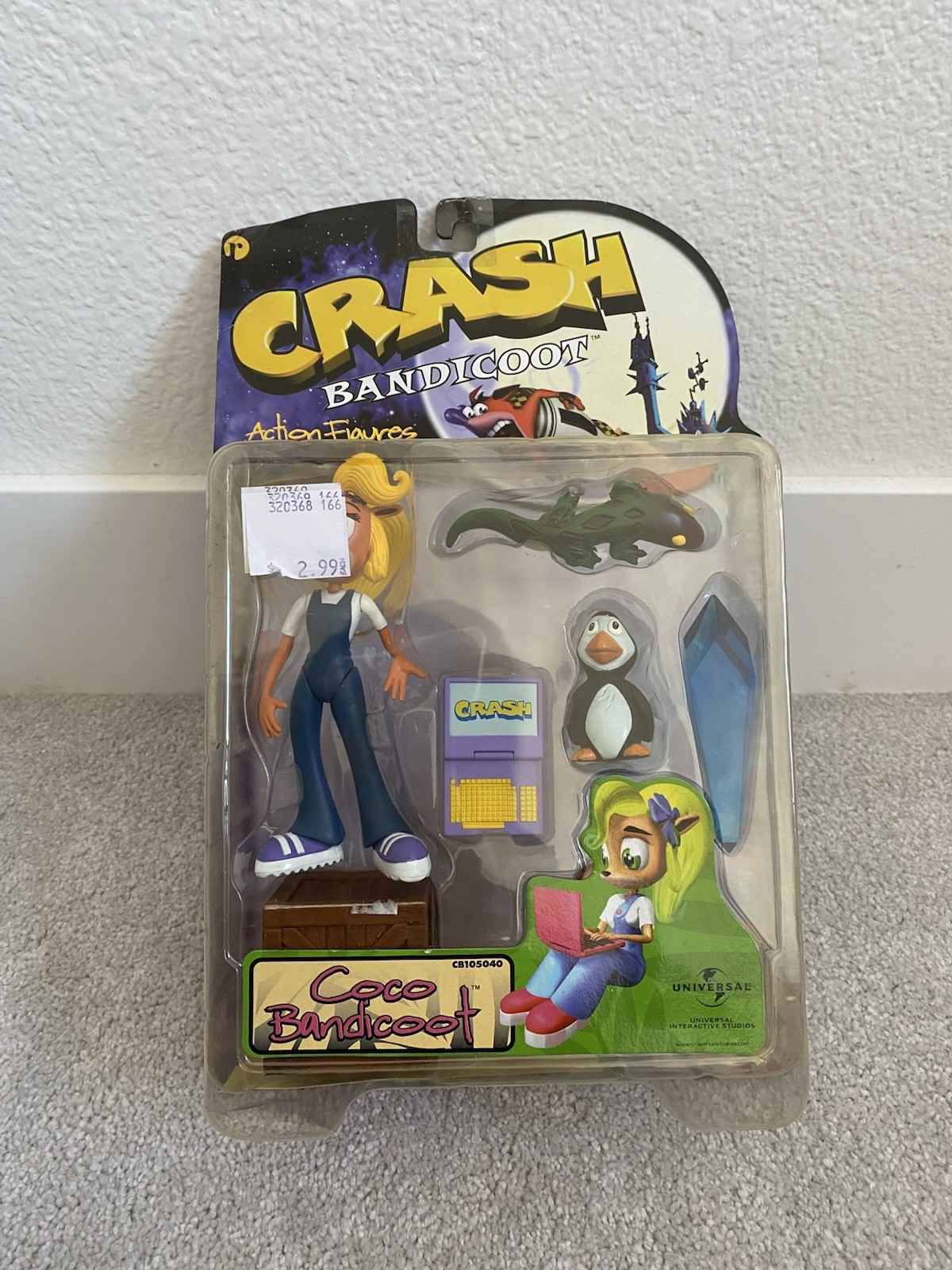 1998 CRASH BANDICOOT SERIES 1 COCO Bandicoot FIGURE SEALED ReSaurus RARE