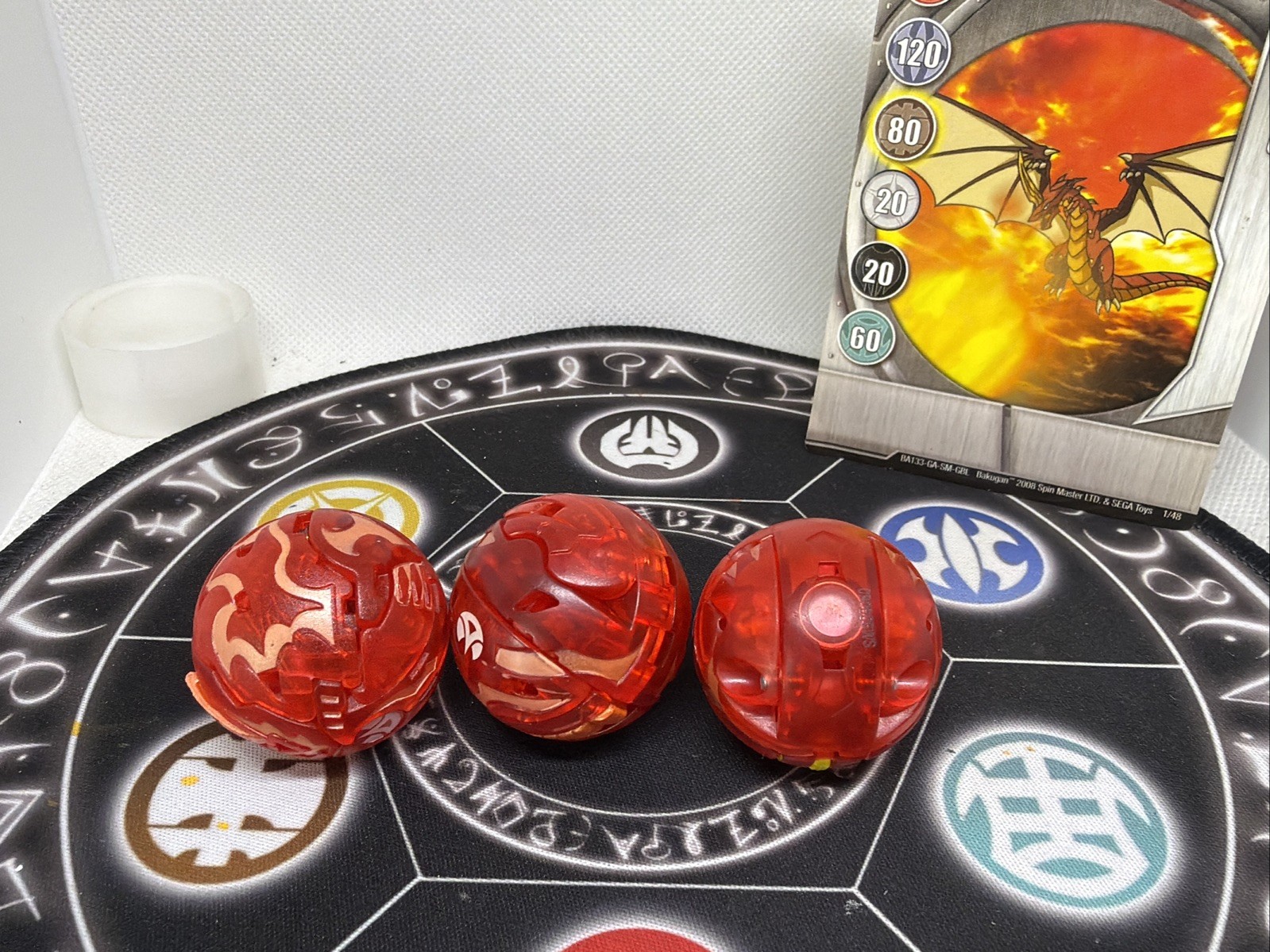 Bakugan Pyrus Translucent Dragonoid Neo Apollonir Dan Set VHTF