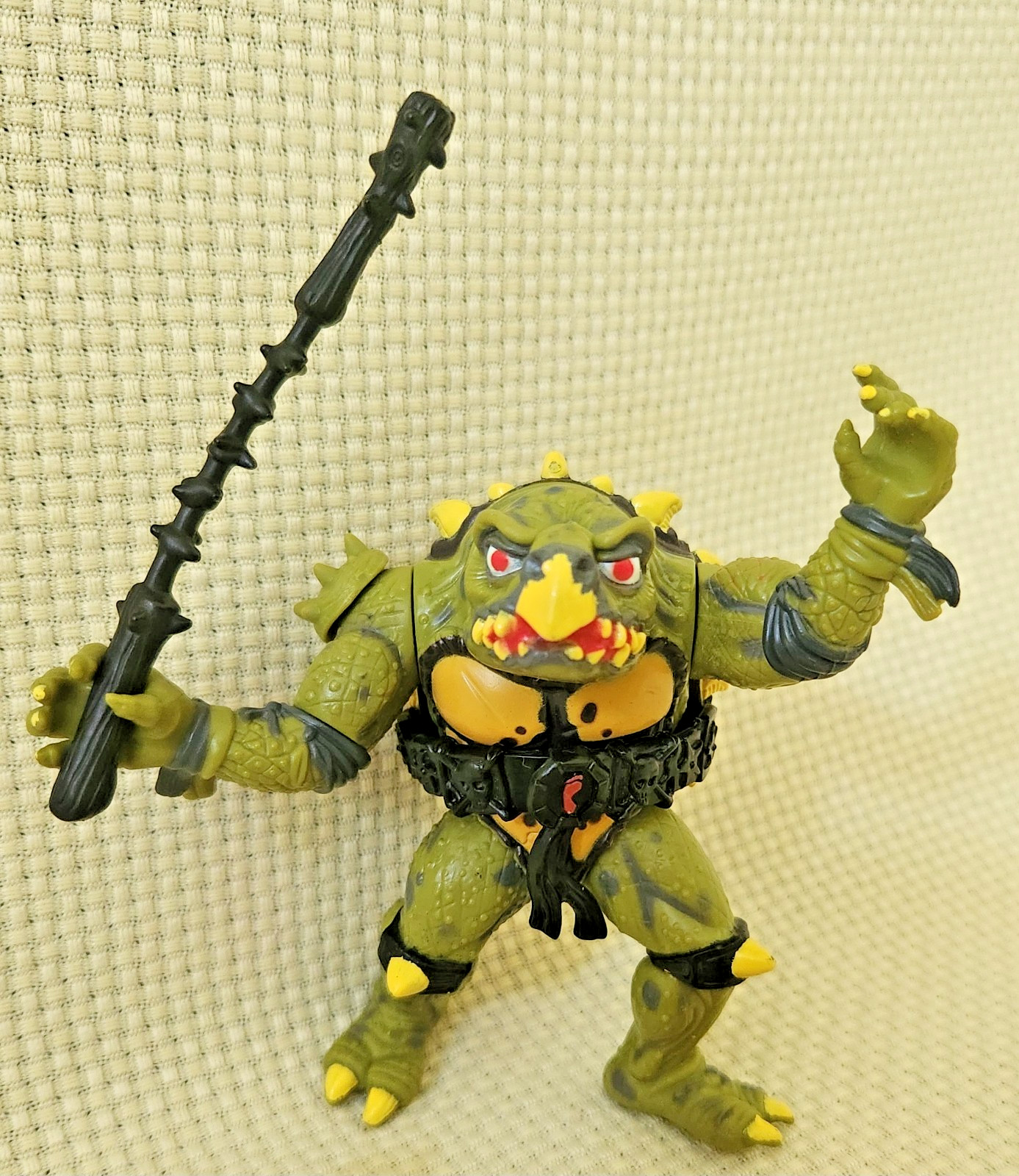 Vtg 1991 TMNT Tokka Figure 100% COMPLETE Playmates Ninja Turtles Secret of Ooze