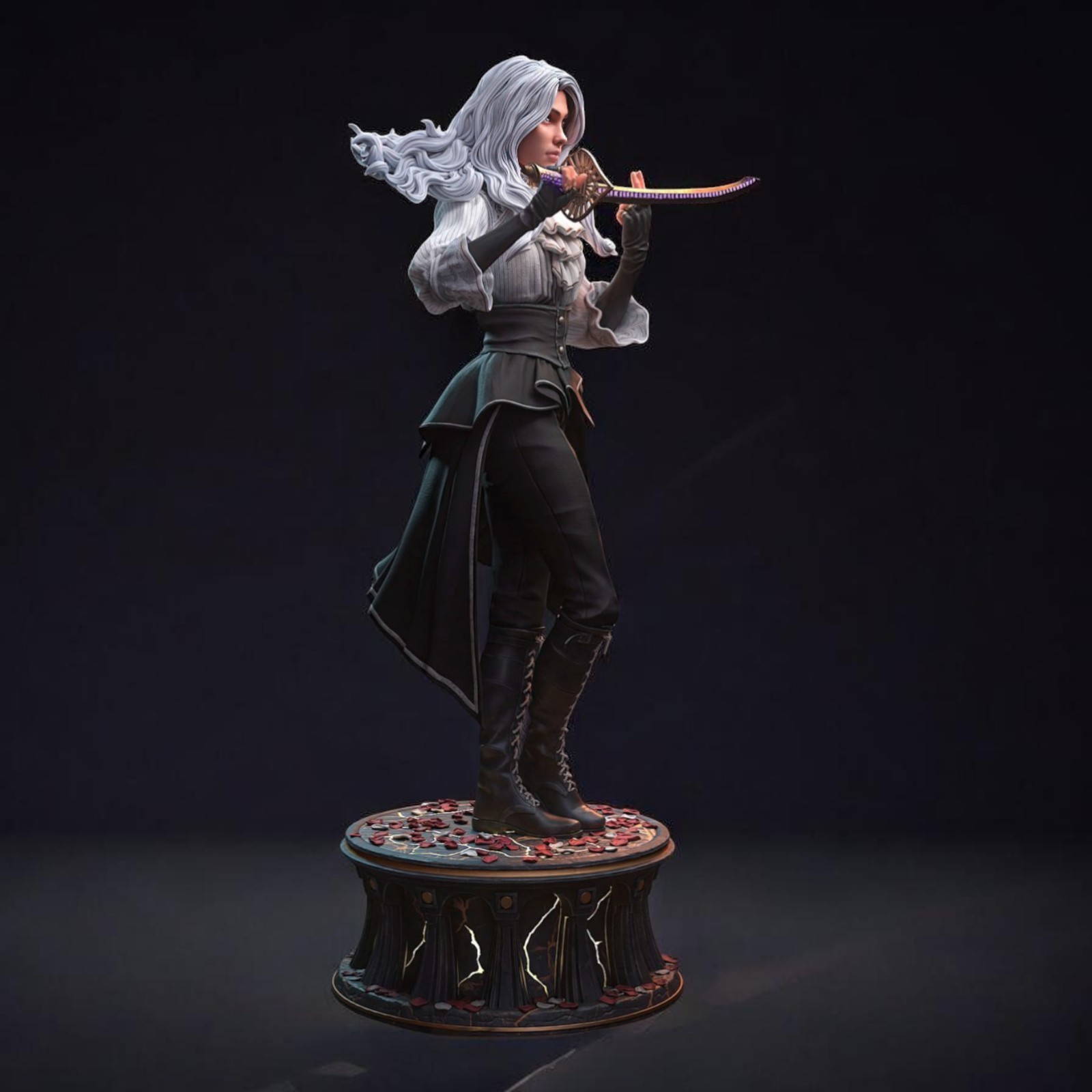 Fanart figure Maelle airbrush painted 9.8 inch Adult 17+