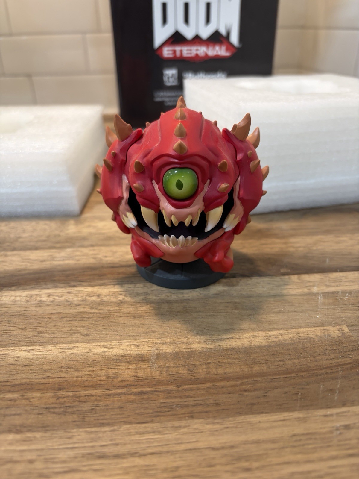 Doom Eternal Cacodemon Mini Figure & Sticker Official 3″ Demon Statue Figurine