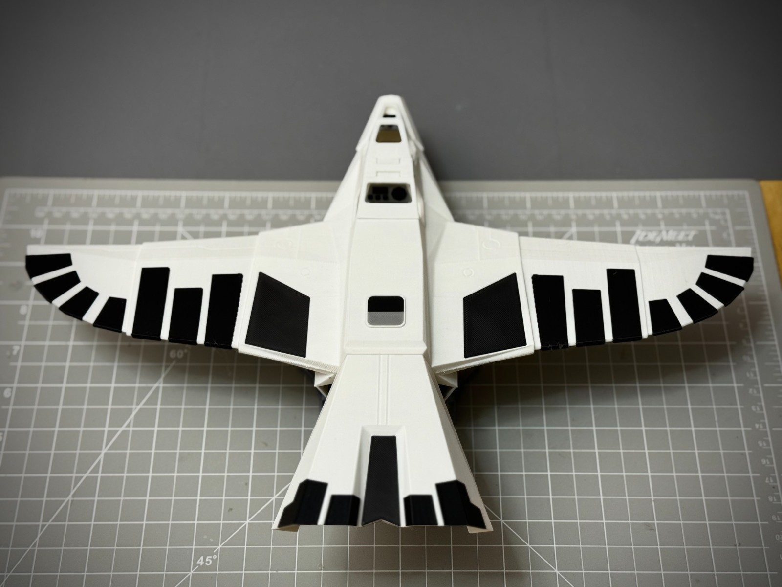 Buck Rogers Warhawk Hawk Ship Model 11in. (BLACK & WHITE)