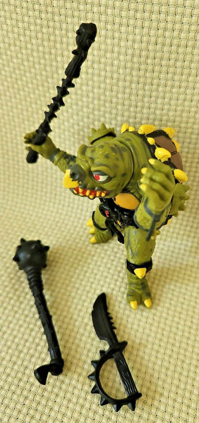 Vtg 1991 TMNT Tokka Figure 100% COMPLETE Playmates Ninja Turtles Secret of Ooze