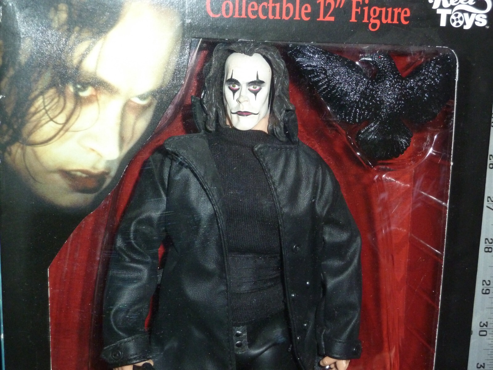 THE CROW REEL TOYS 2002 BRANDON LEE 12 INCH FIGURE WITH SOUND OPENED complete