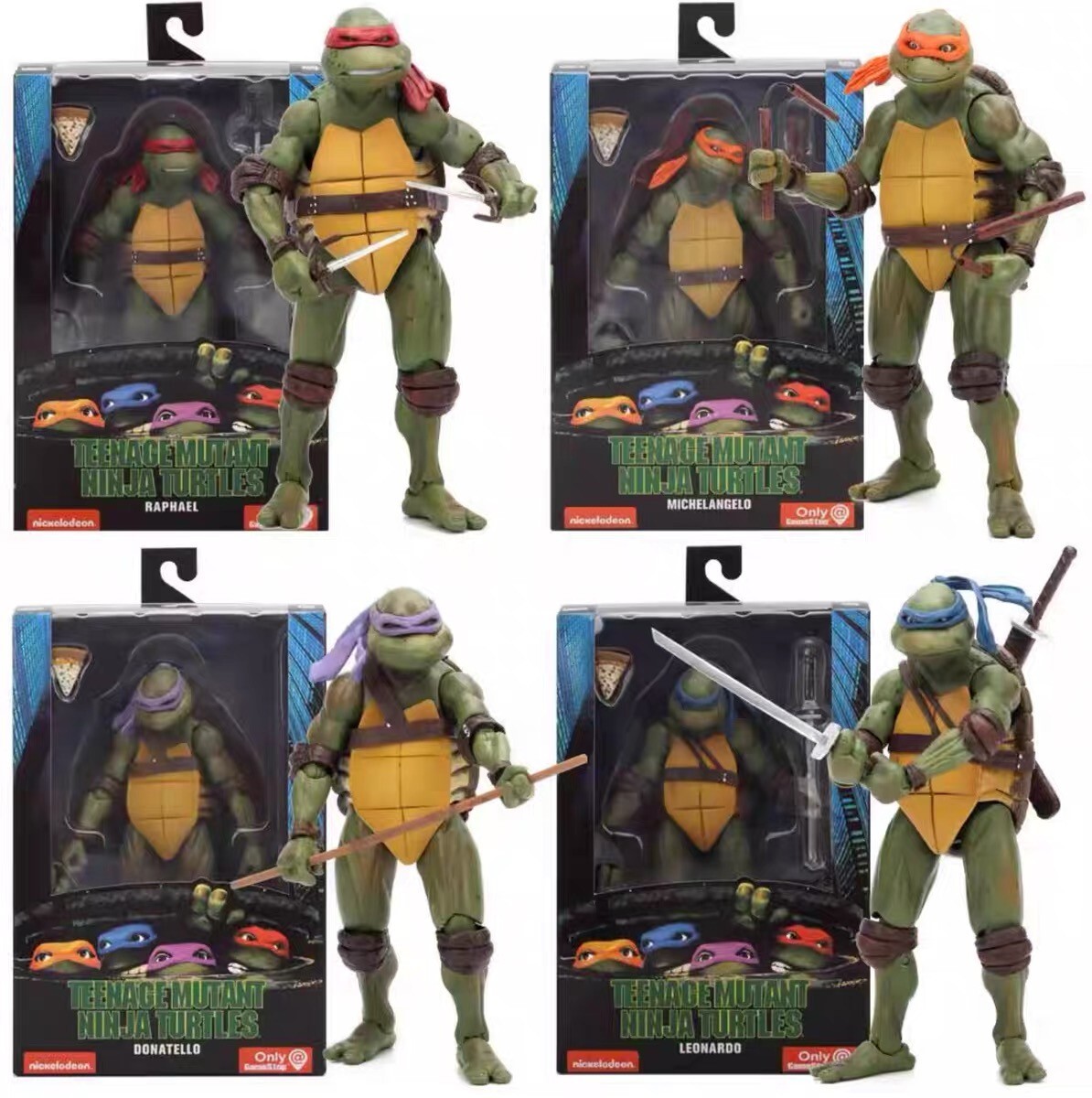 7″ NECA Ninja Turtles 1990 Movie TMNT Teenage Movable Toys Mutant Action Figure-