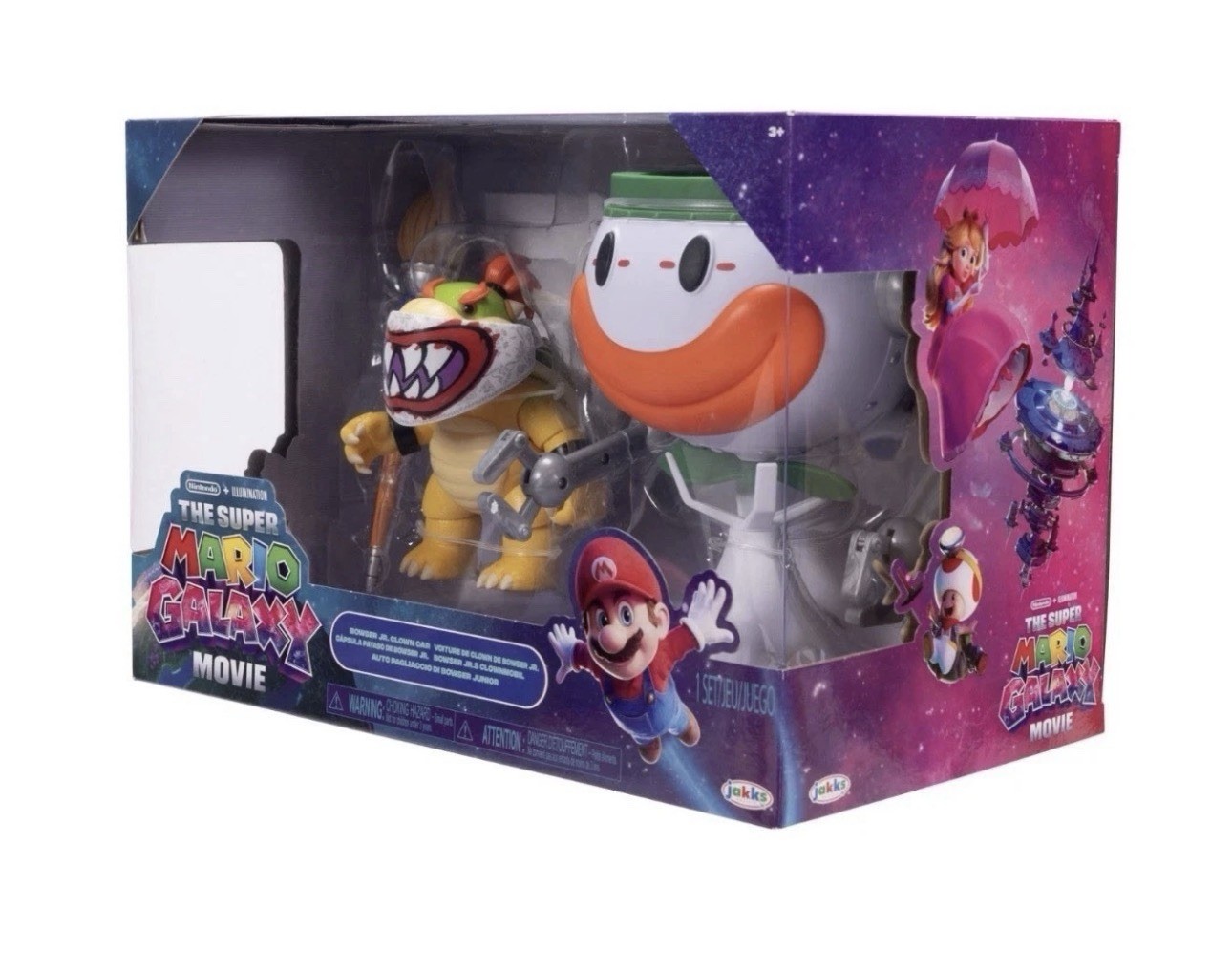 The Super Mario Galaxy Movie 5″ Bowser Jr. Action Figure Clown Car Paintbrush