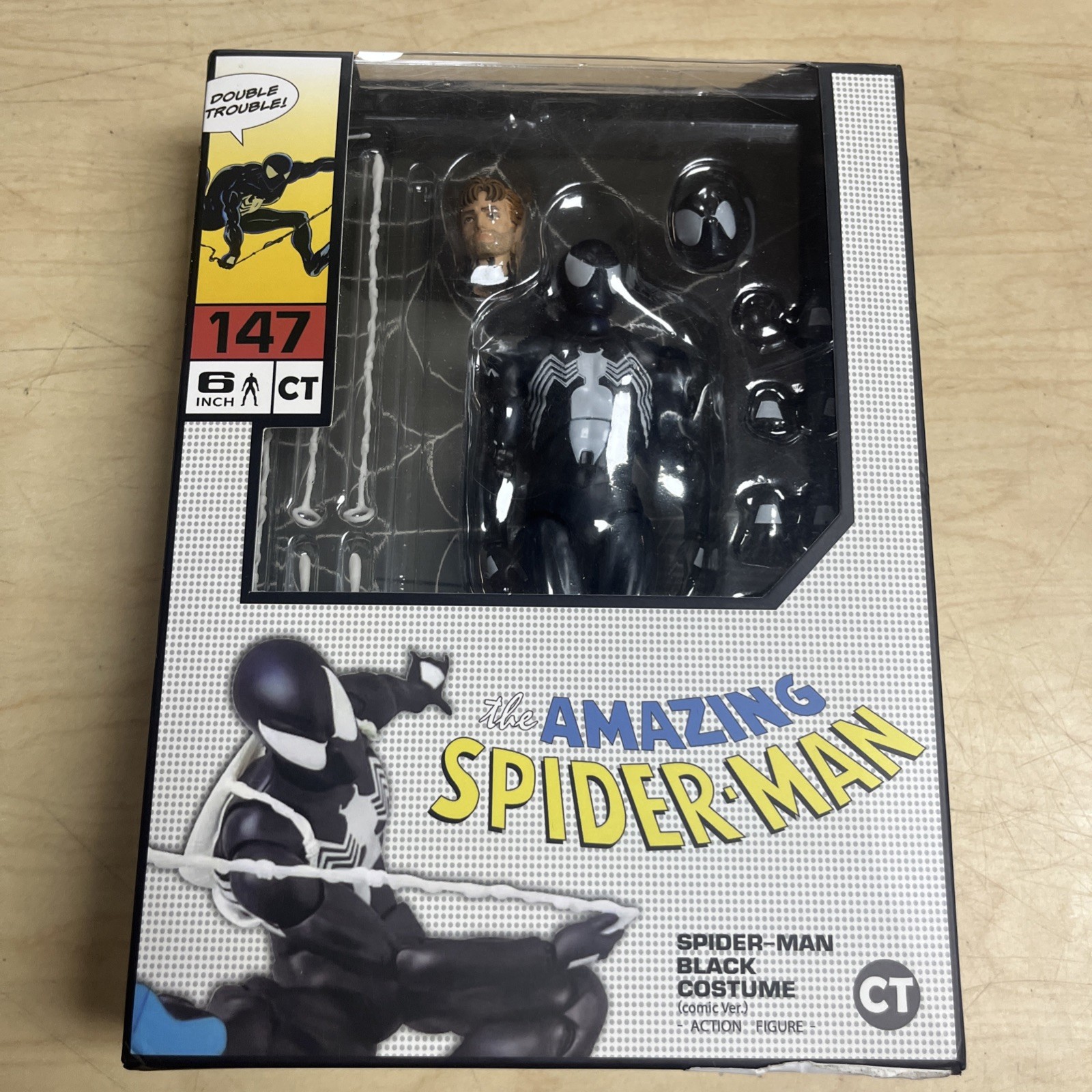 Ct Toys Spiderman Figure based on Mafex 147 Symbiote Black Suit Read Desc.