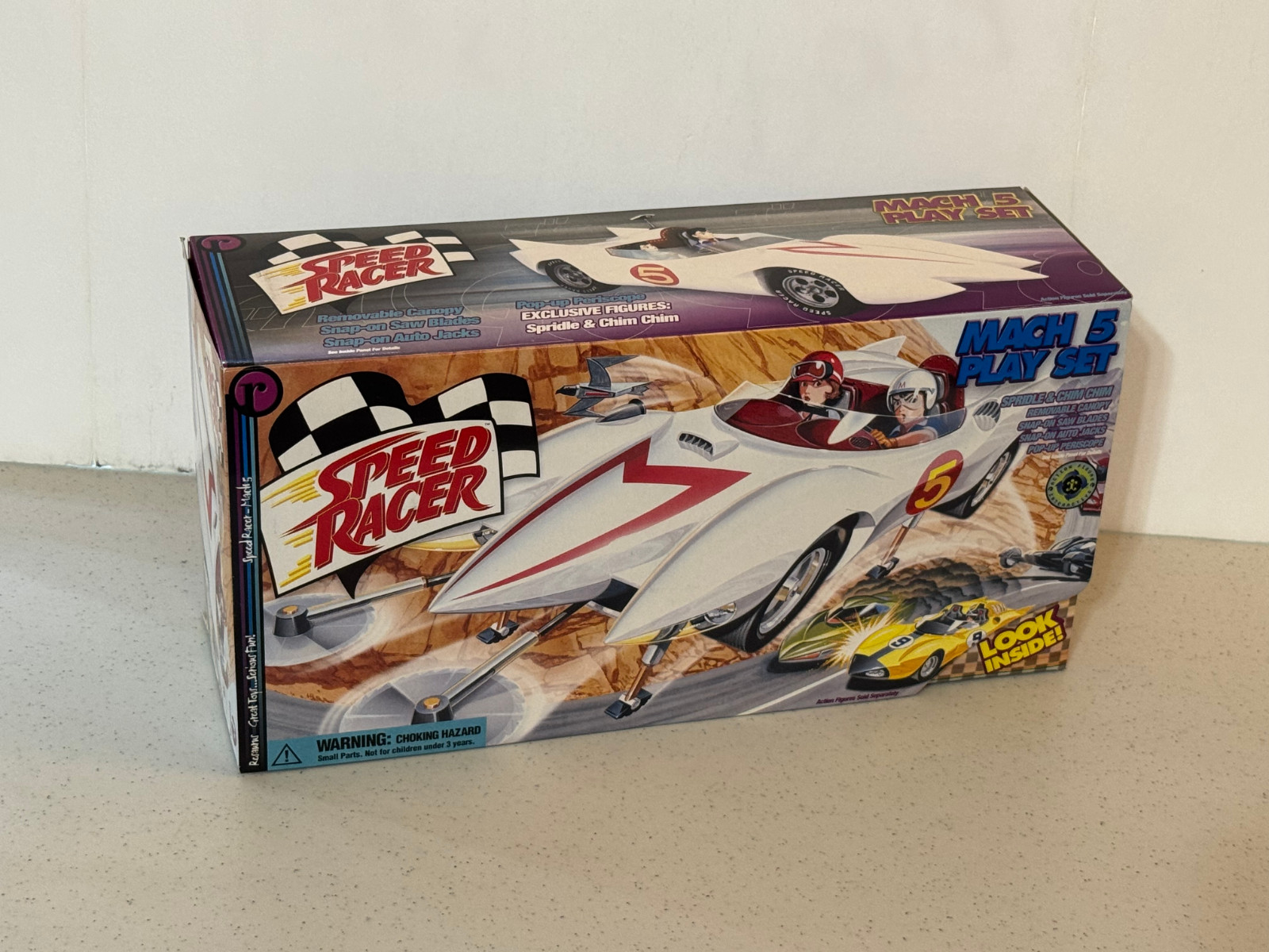 ReSaurus Speed Racer Mach 5 Play Set w/Exclusive Spridle & Chim Chim Figures