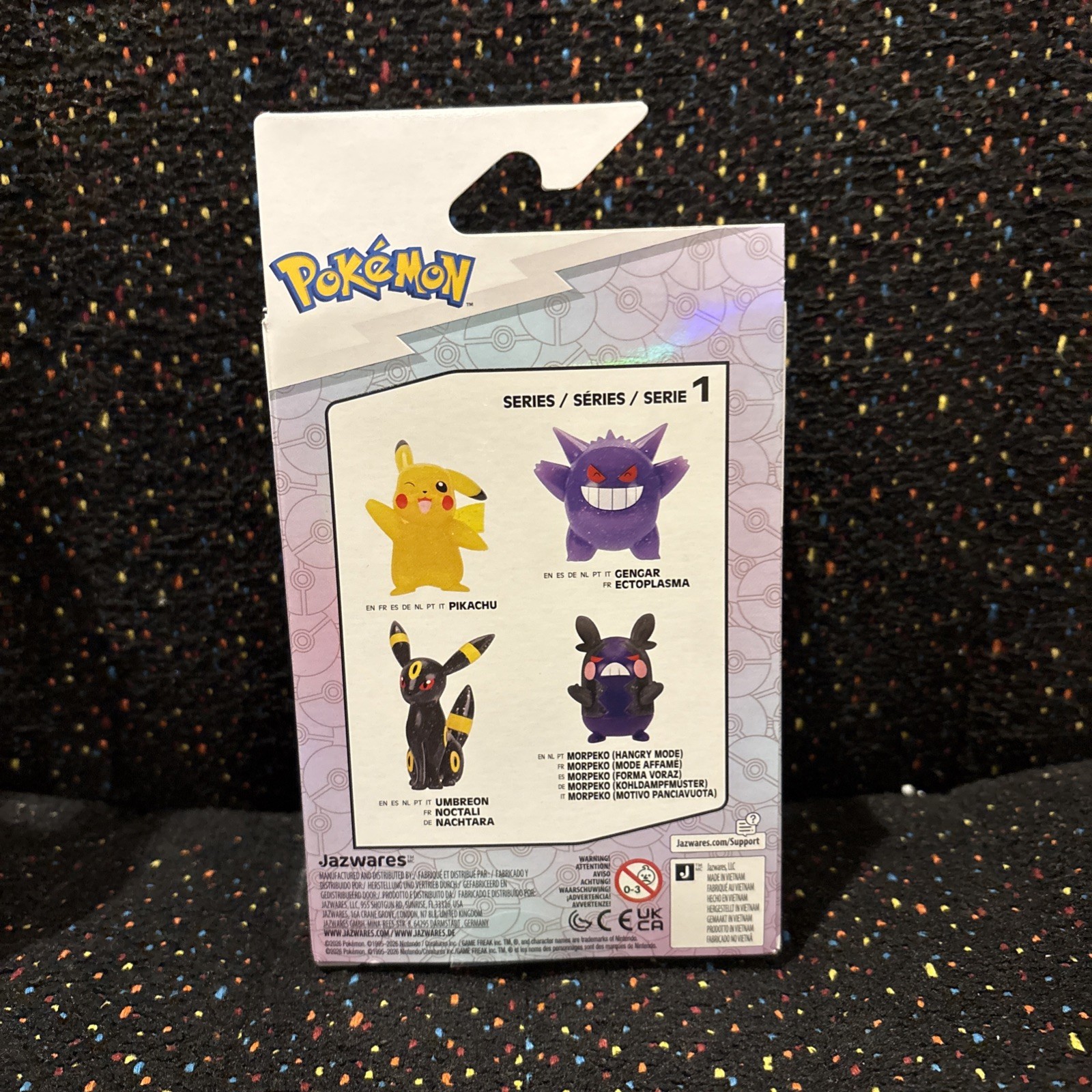 Jazwares Pokemon Glitter Gengar Series 1 Figure 30th Anniversary New In Hand