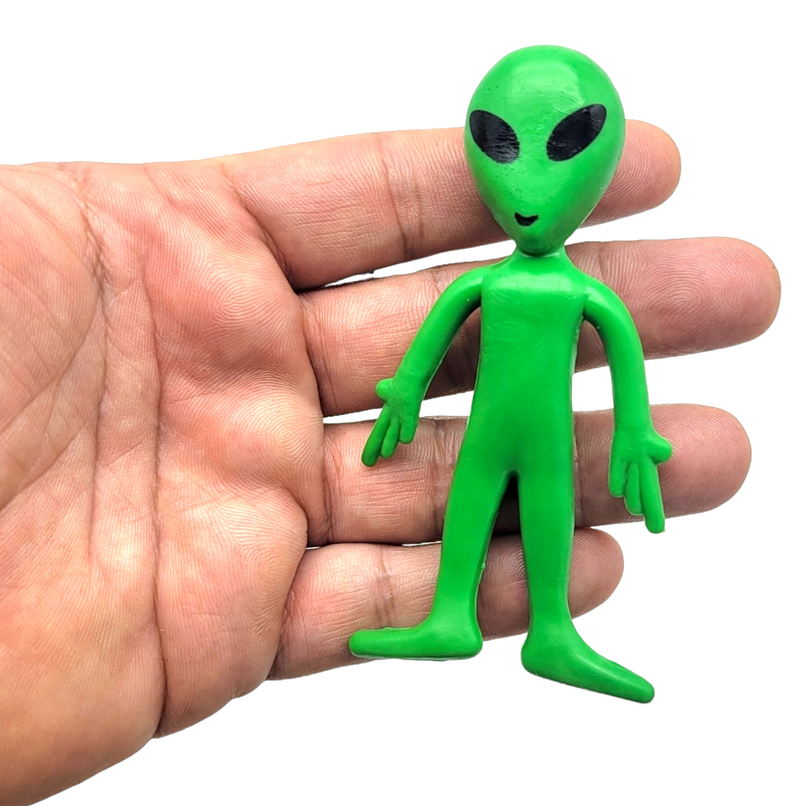 Bendable Rubber Green Aliens – 12 Pack (3.75″) Action Figures Bendable UFO