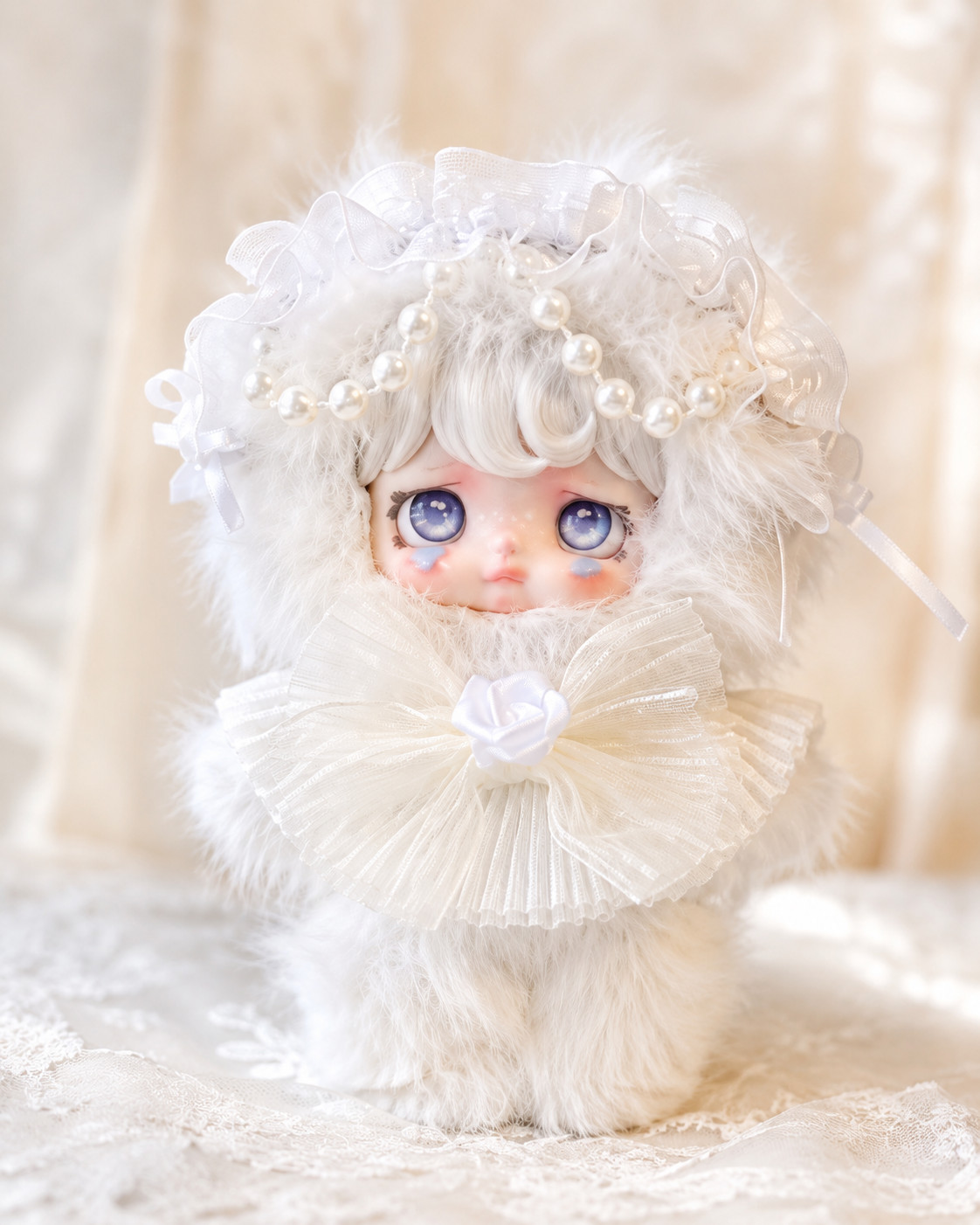 Yomy Rose Nocturne Star Silver White Plush Figure Confirmed Sealed Bag Card