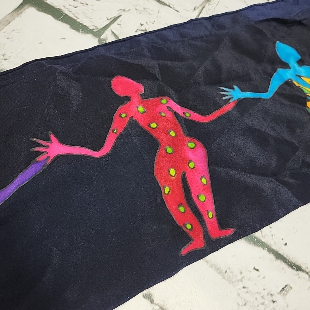 Rainbow Art Community Tribal Scarf Unsex One Size Silky Feel 50″ X 7.5″