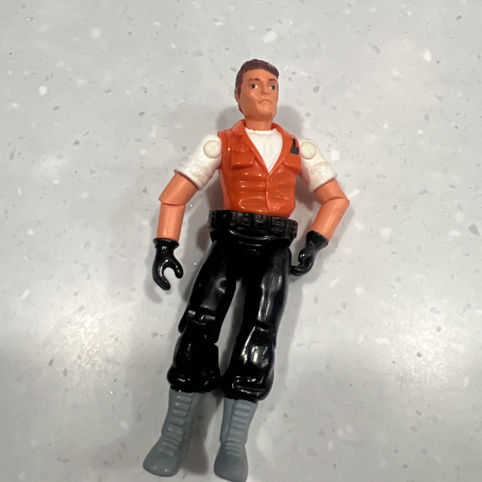 Vintage Bass Pro Shop Action Figure In Orange Vest Black Pants