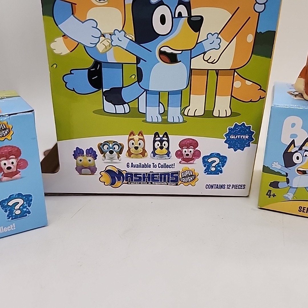Bluey Mashems Series 3 Squishy Mash’ems GLITTER Brown CHILLI HEELER New 🐕