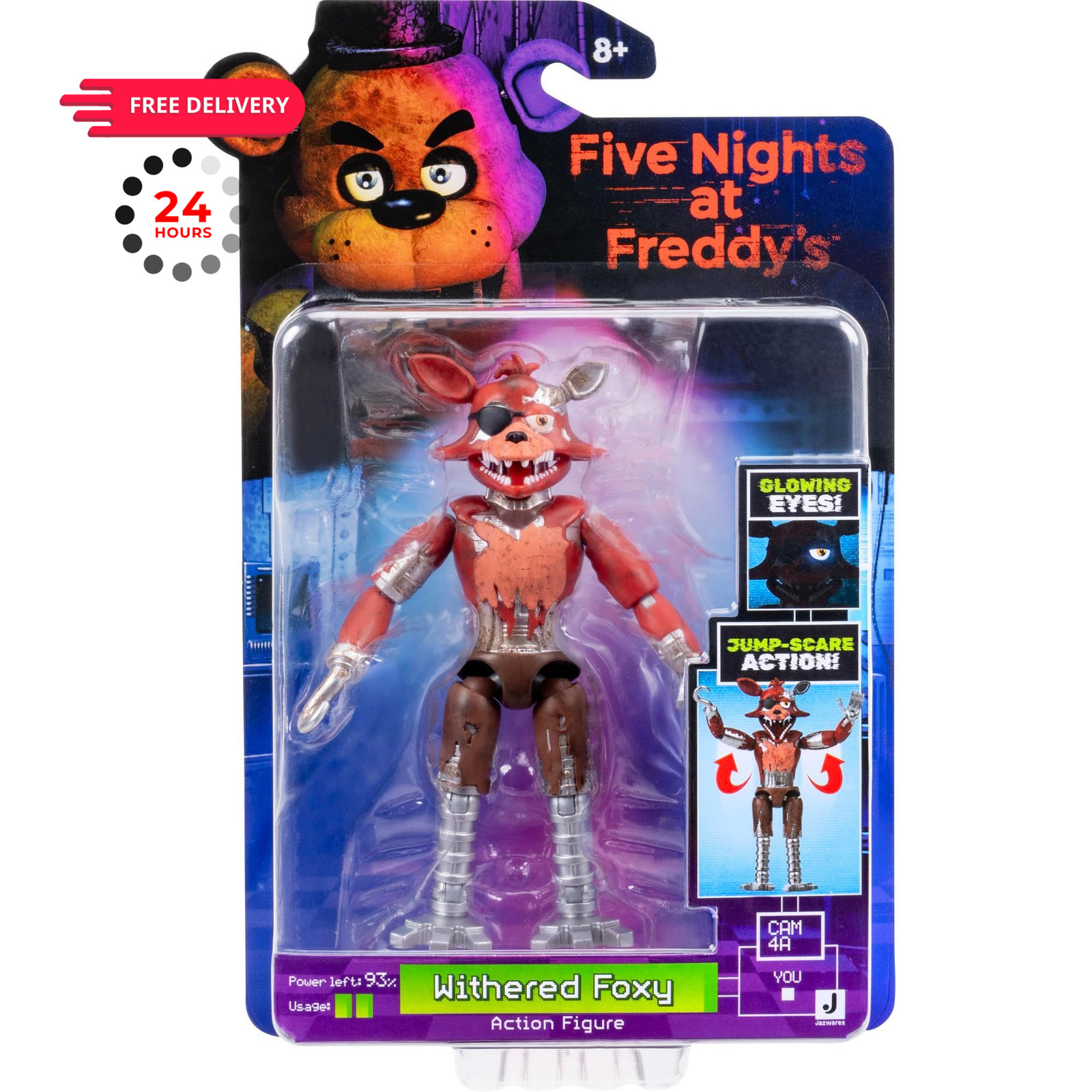 Jazwares Five Nights at Freddy’s Withered Foxy – 5-Inch 5, Multicolor