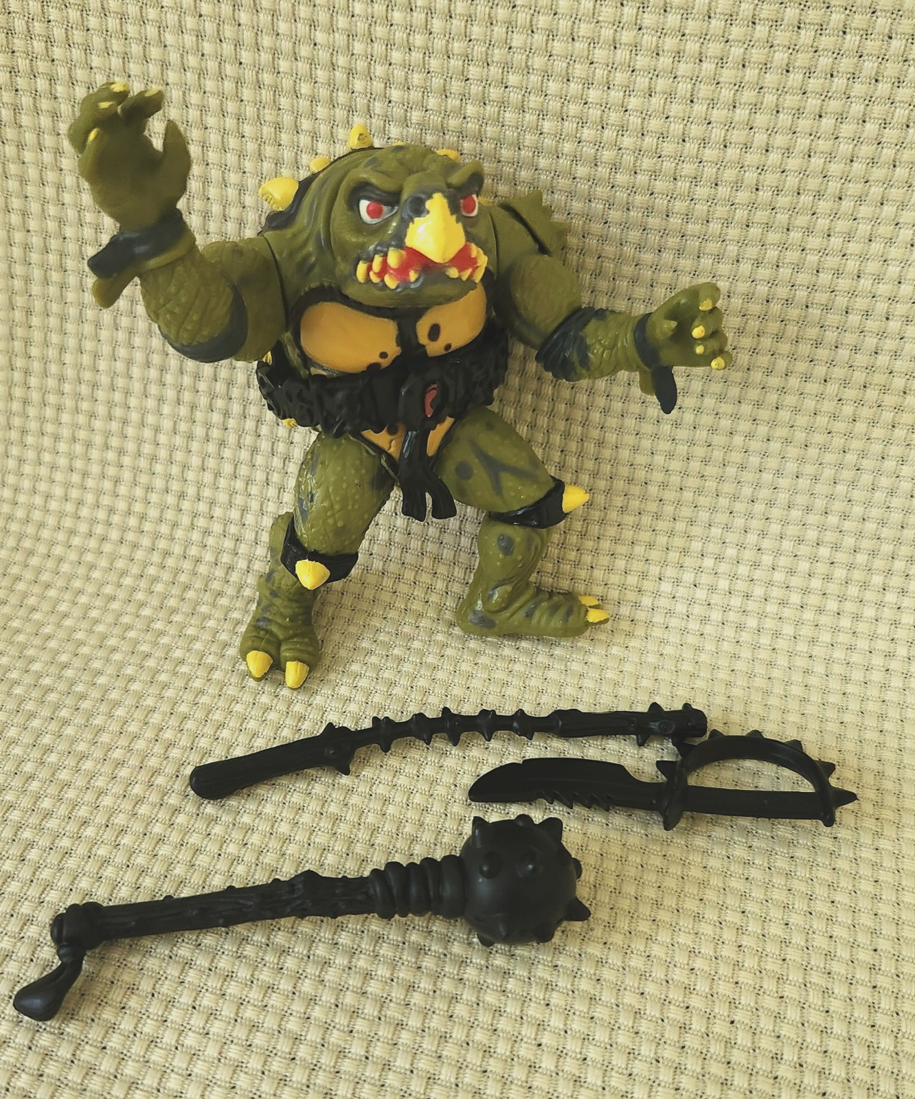 Vtg 1991 TMNT Tokka Figure 100% COMPLETE Playmates Ninja Turtles Secret of Ooze