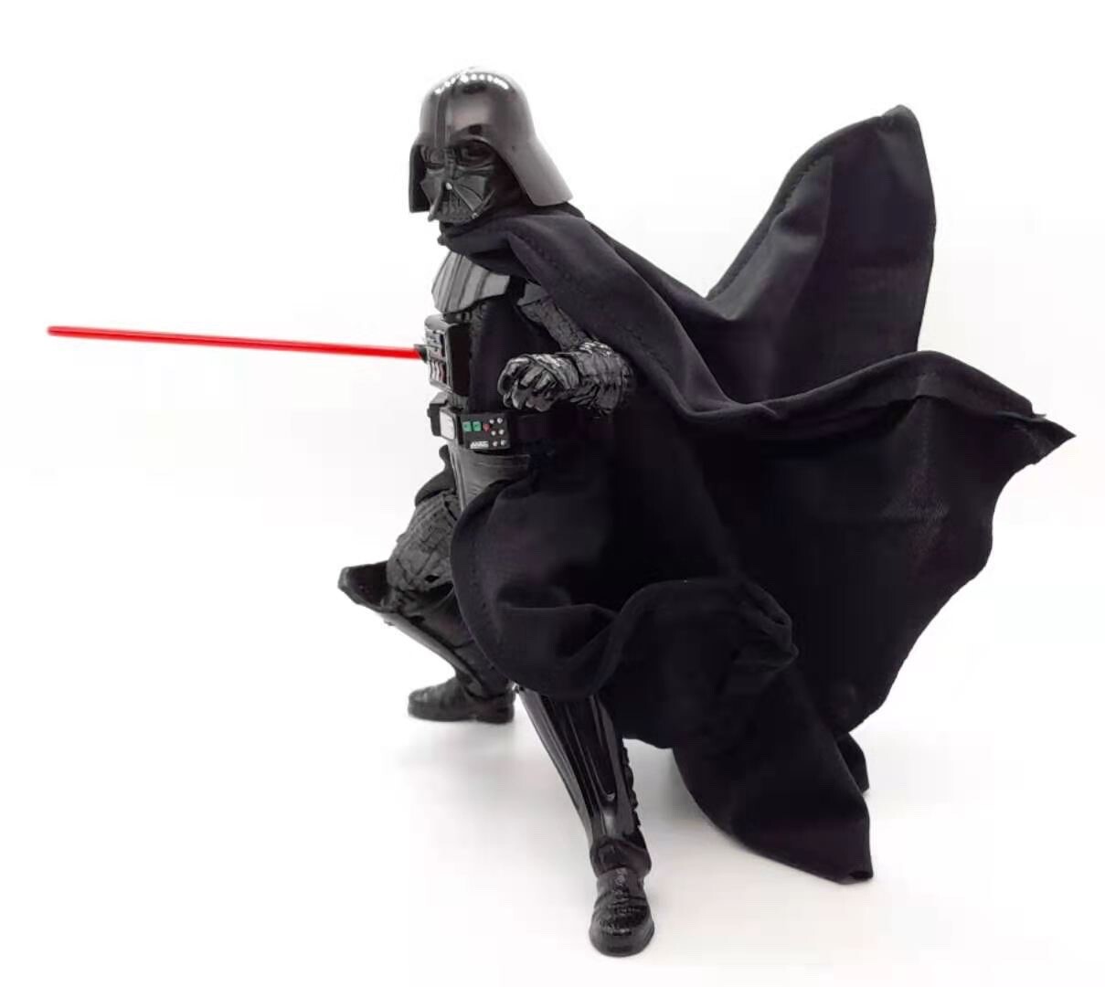 SU-DV-CPBS: 1/12 Black Fabric wired cape & robe for Star Wars 6″ Darth Vader