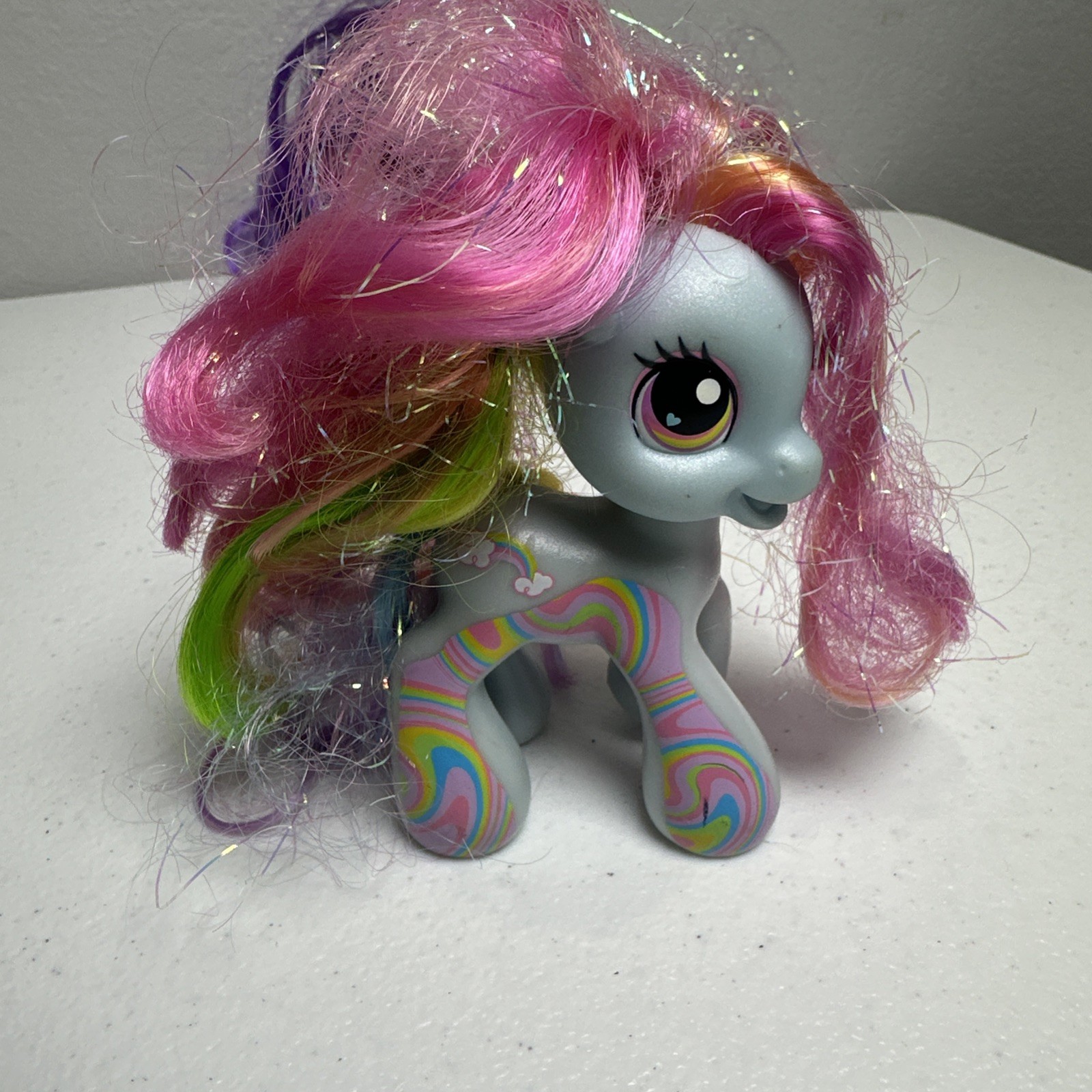 My Little Pony Set Of 4, 2 Little & 2 Large Years- 2003, 2005, 2008 Glitter MLP