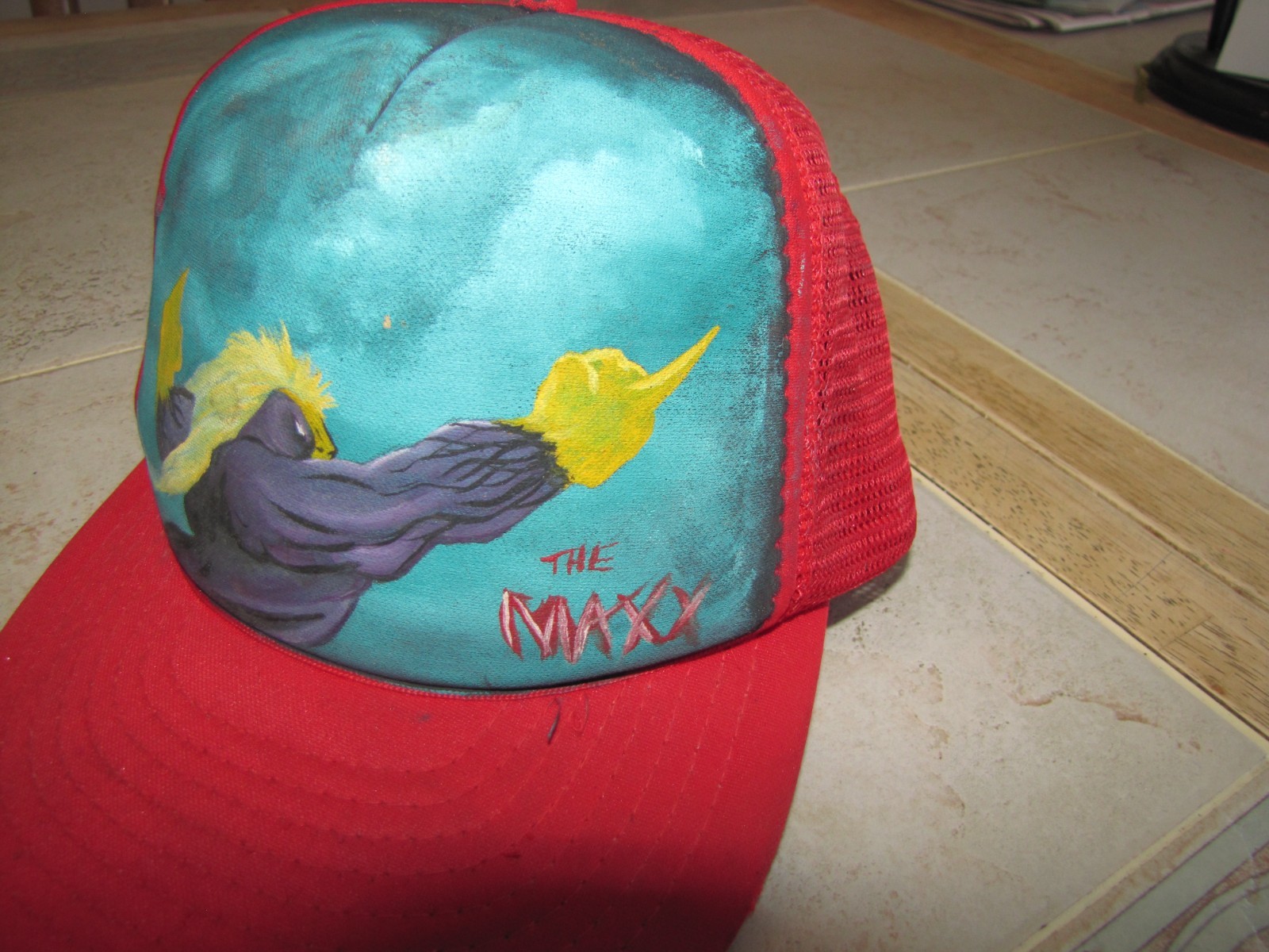 VINTAGE Marvel Legends Custom The Maxx mash cap Painted ONE SIZE