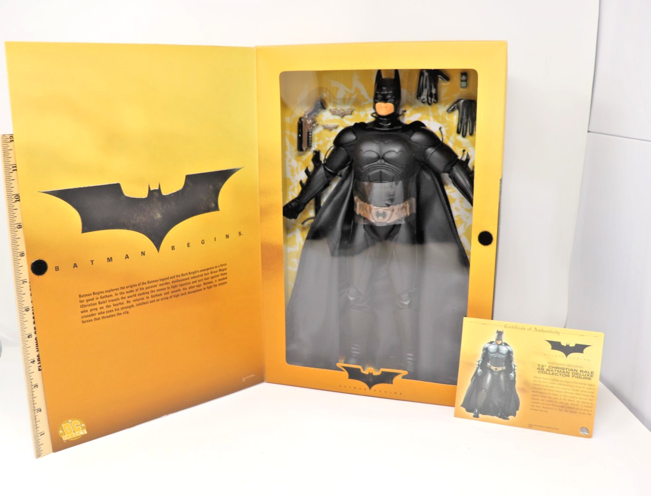 DC Direct BATMAN Begins Deluxe 13″ Collectors Action Figure Christian Bale 2005