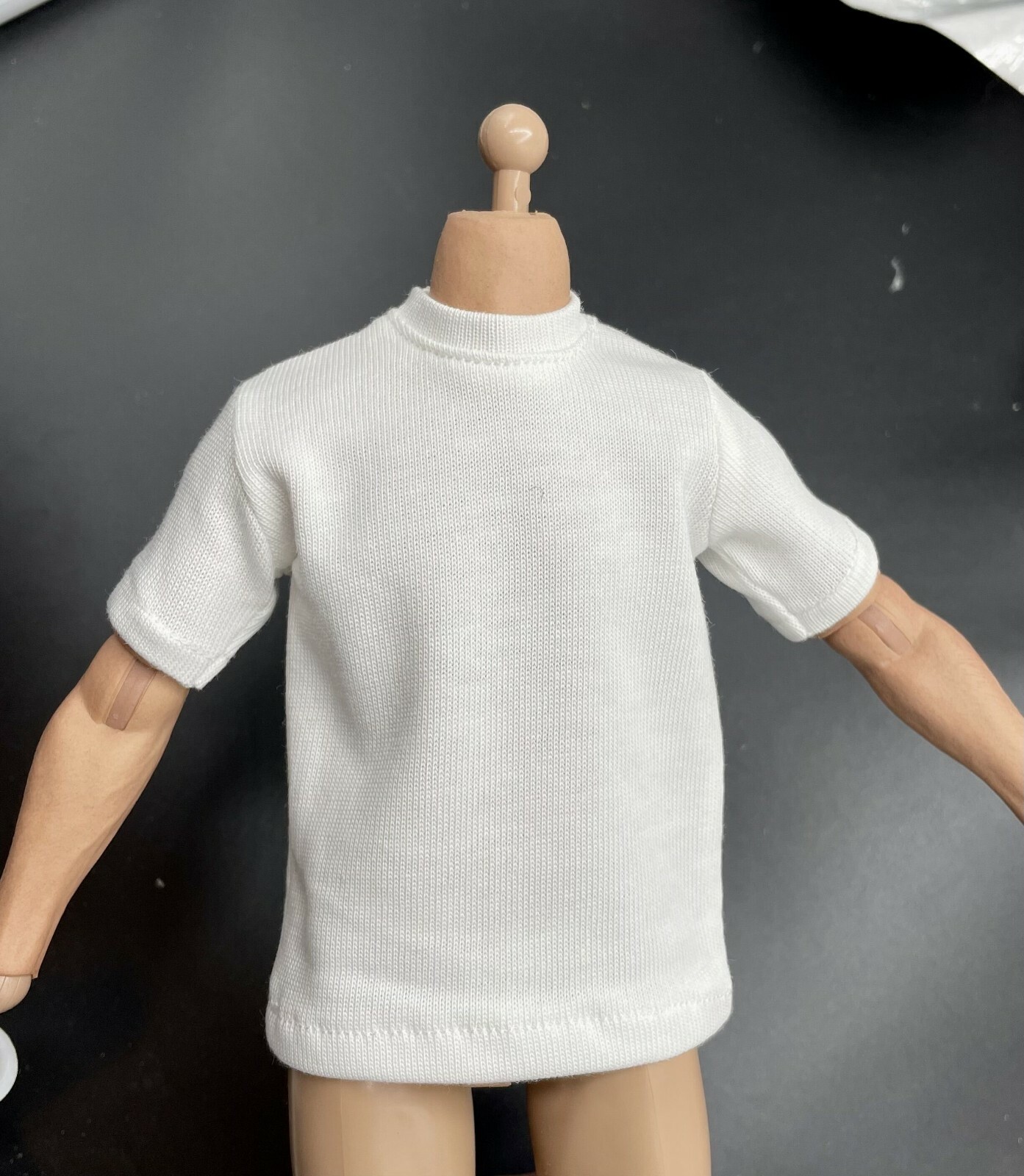 1/6 Scale Tee White Short Sleeves T-Shirt For 12″ Male Action Figure Doll Toys