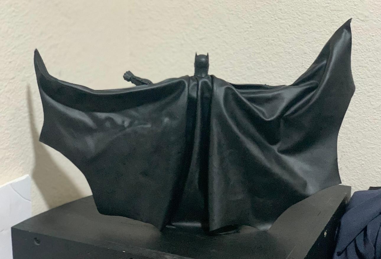 Custom Batman Mcfarlane wired cape 1 1/12 figure DC Multiverse