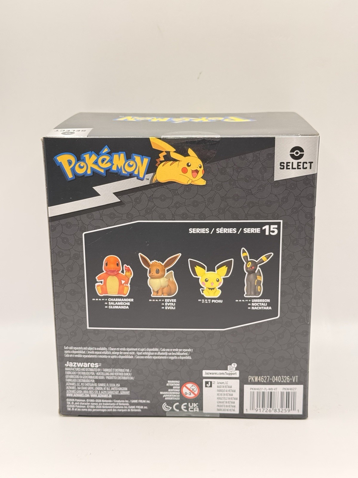 Pokemon Select Series 15 UMBREON 4” Vinyl Figure 2026 Jazwares In Hand