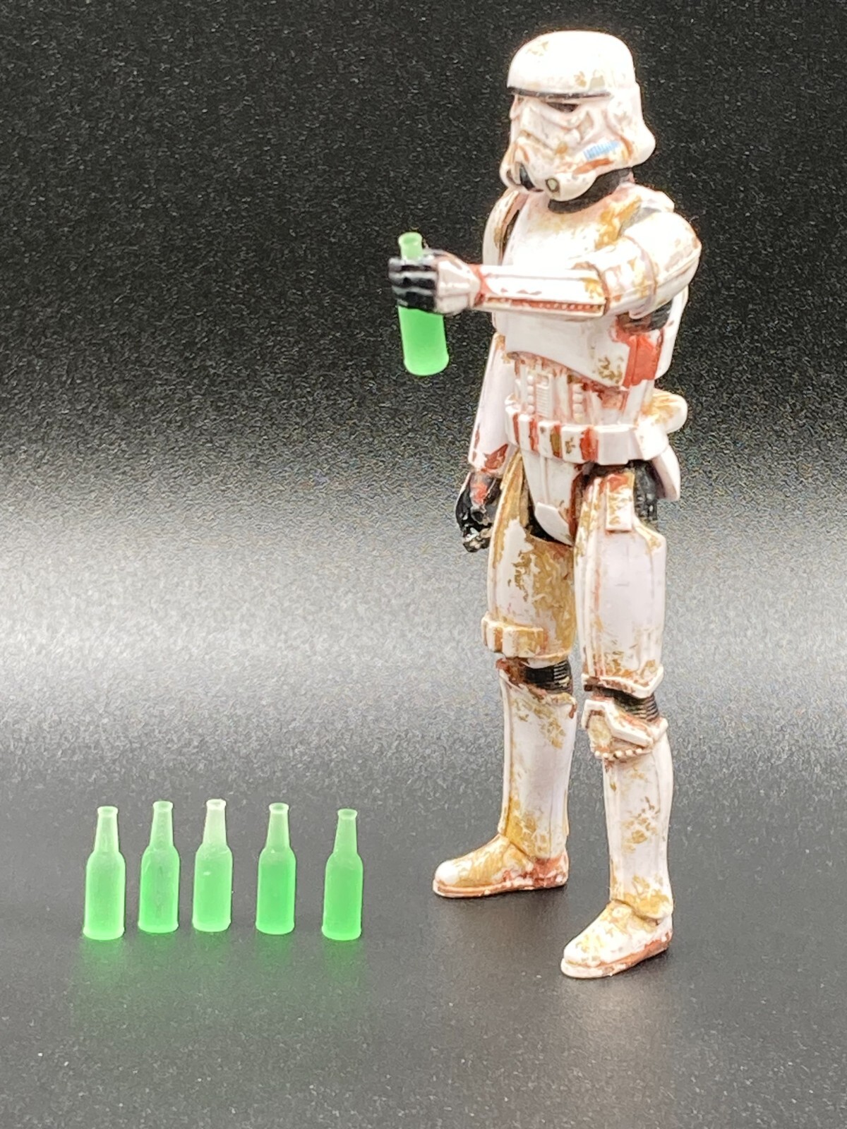 6 CUSTOM RESIN BEER BOTTLE lot for 3.75 ” FIGURE STAR WARS GI JOE DIORAMA (G22)
