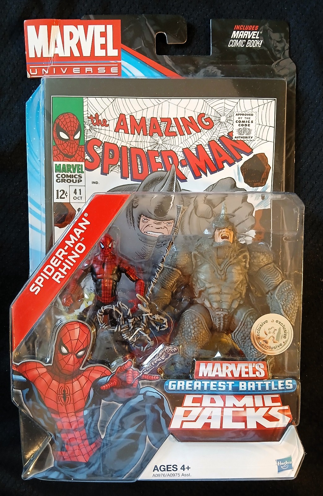 Marvel Universe The Amazing Spider-Man vs. Rhino 1:18 Comic Pack Hasbro 2012