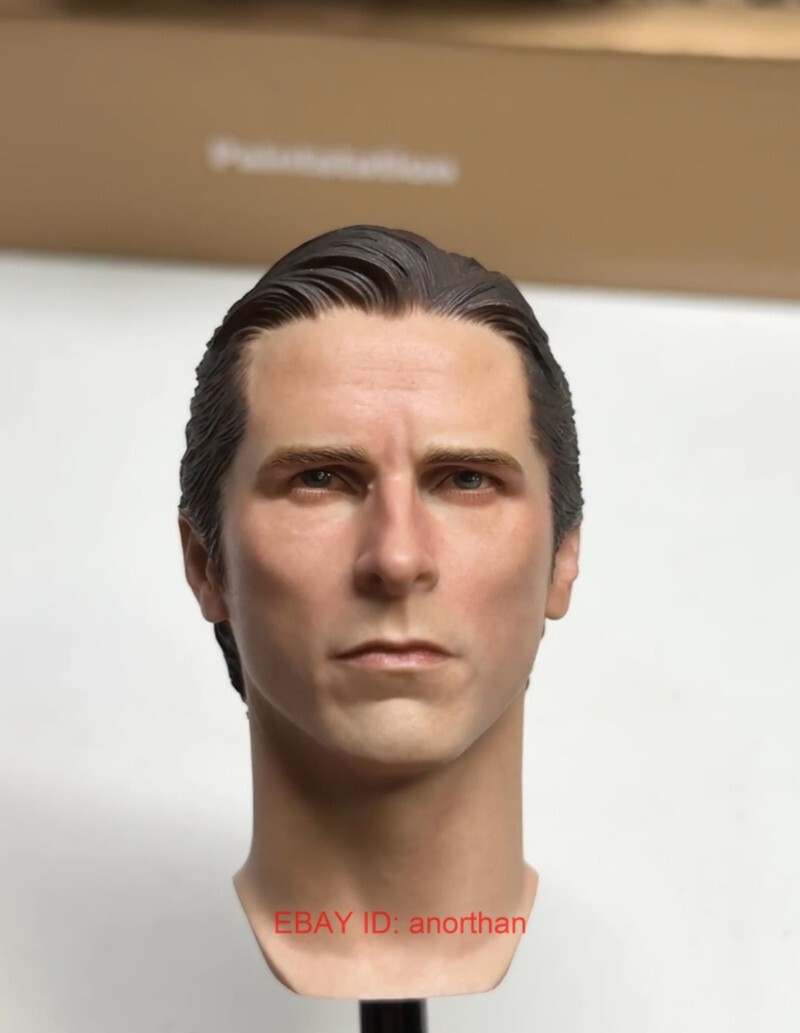 Custom AG Christian Bale 1.0 Bruce Wayne 1/6 Scale Action Figure Head Sculpt