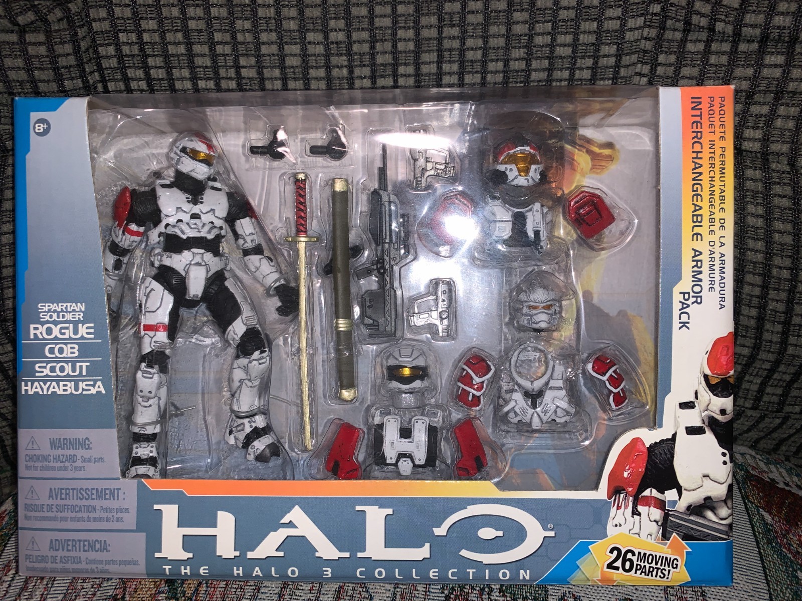 Halo 3 Collection Spartan Rogue CQB Scout Hayabusa Armor Pack Figure NEW NIB