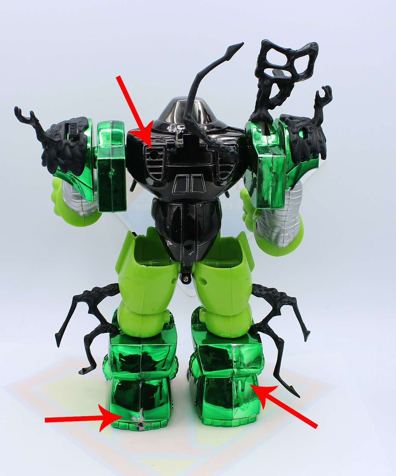 1997 Toy Biz Battle Action Mega-Armor Venom Suit Missile Spider-Man ~Incomplete
