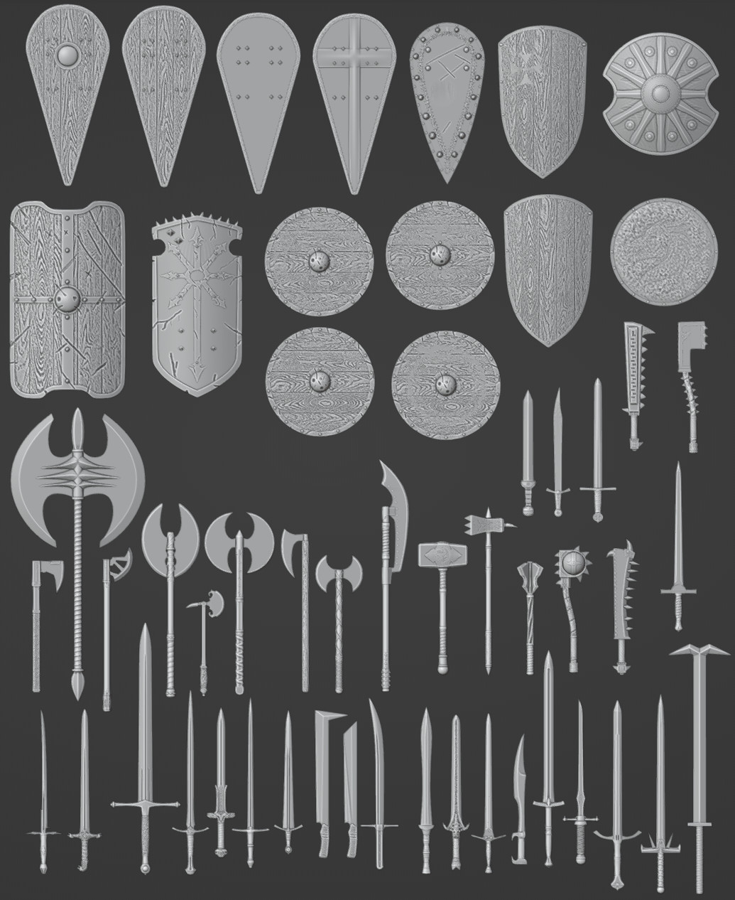 Action Figure – Fantasy Weapon Collection – 1:18, 1:12, 1:10, 1:6 Scales