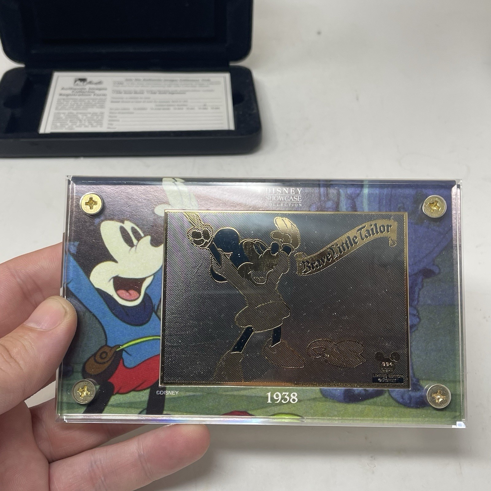 Disney Mickey Mouse Through The Years 1938 24 Kt Gold Card Brave Little Tailor