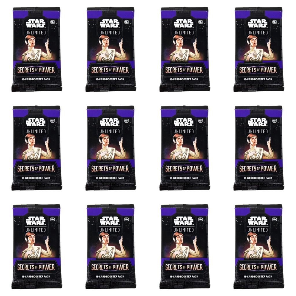 Star Wars Unlimited Secrets of Power Cards – Lot of 12 Booster Packs