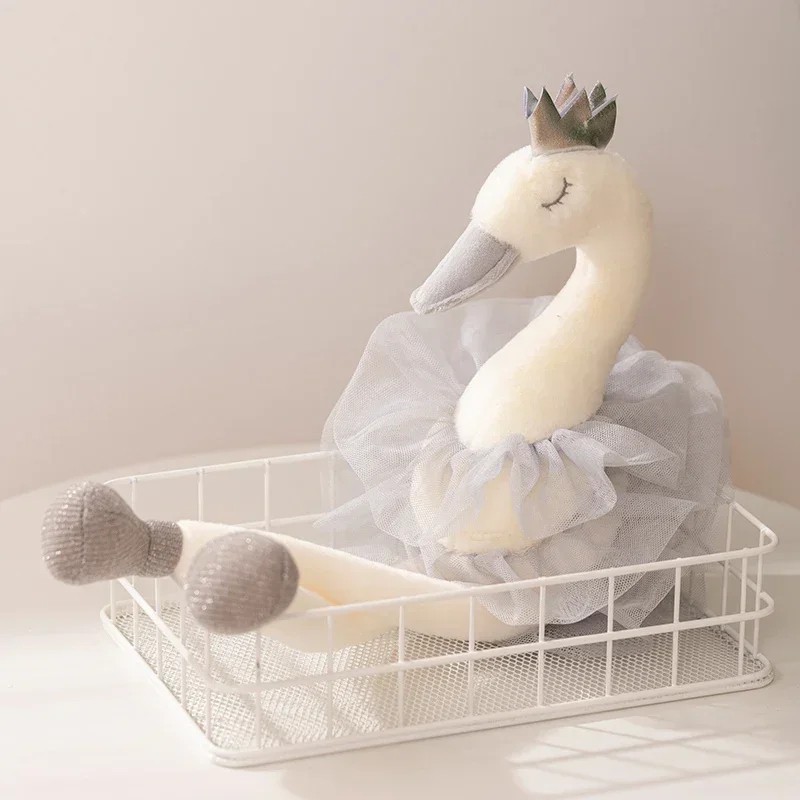 40cm Beautiful Skirt Swan White Pink Color Super Lovely Animal Stuffed Plush