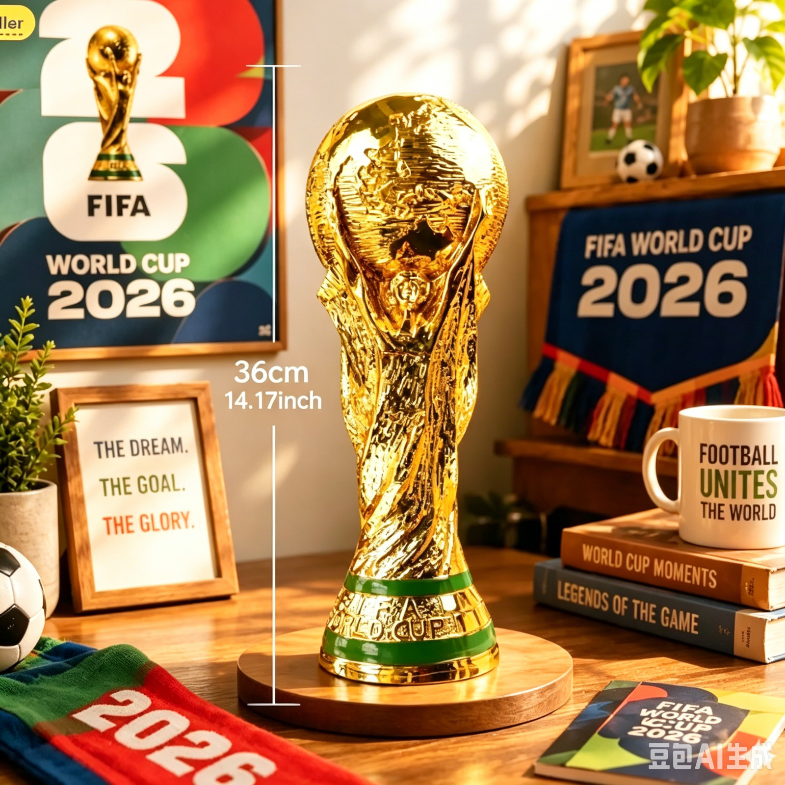 FIFA World Cup Trophy Replica Resin Soccer Football Fans Gift Multiple Sizes