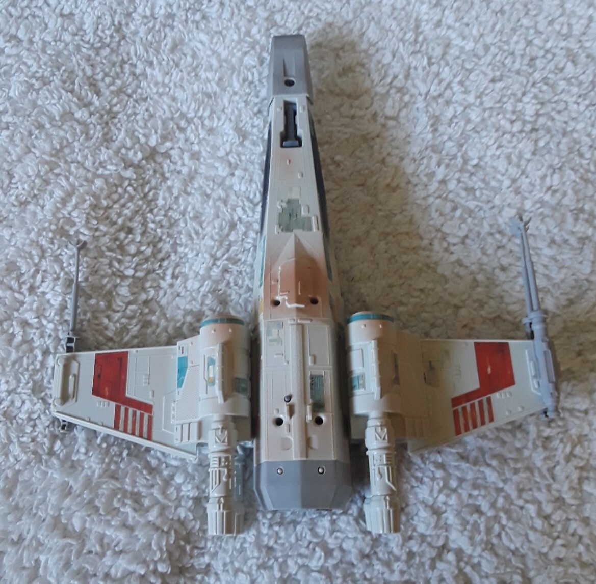 VTG 1995 STAR WARS POTF ELECTRONIC X-WING FIGHTER W/ ATTACK-ACTION WINGS & SOUND