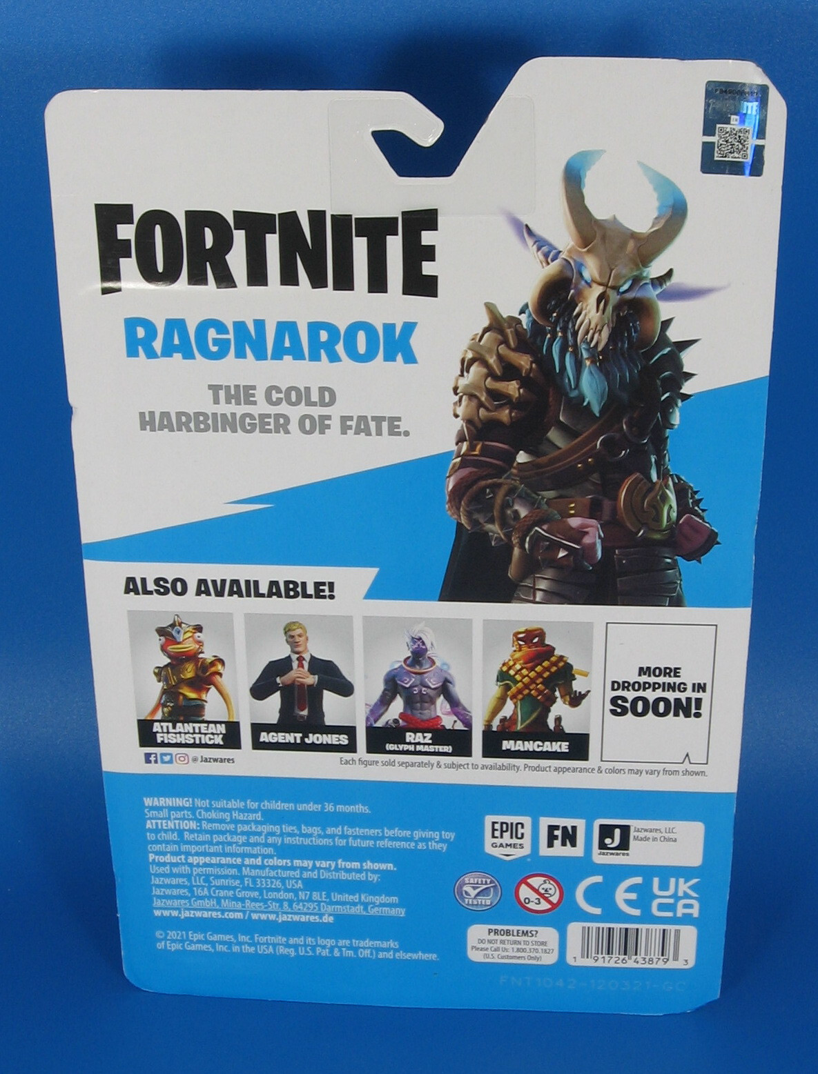 2021 Fortnite Ragnarok 4″ Action Figure MIP Epic Video Games Jazwares Toys MOC