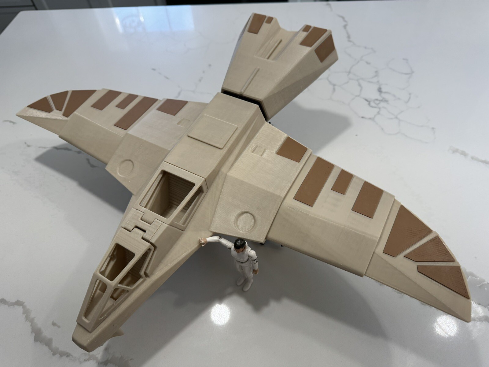 Buck Rogers Custom Designed 3D printed Classic Hawk’s Warhawk Fighter