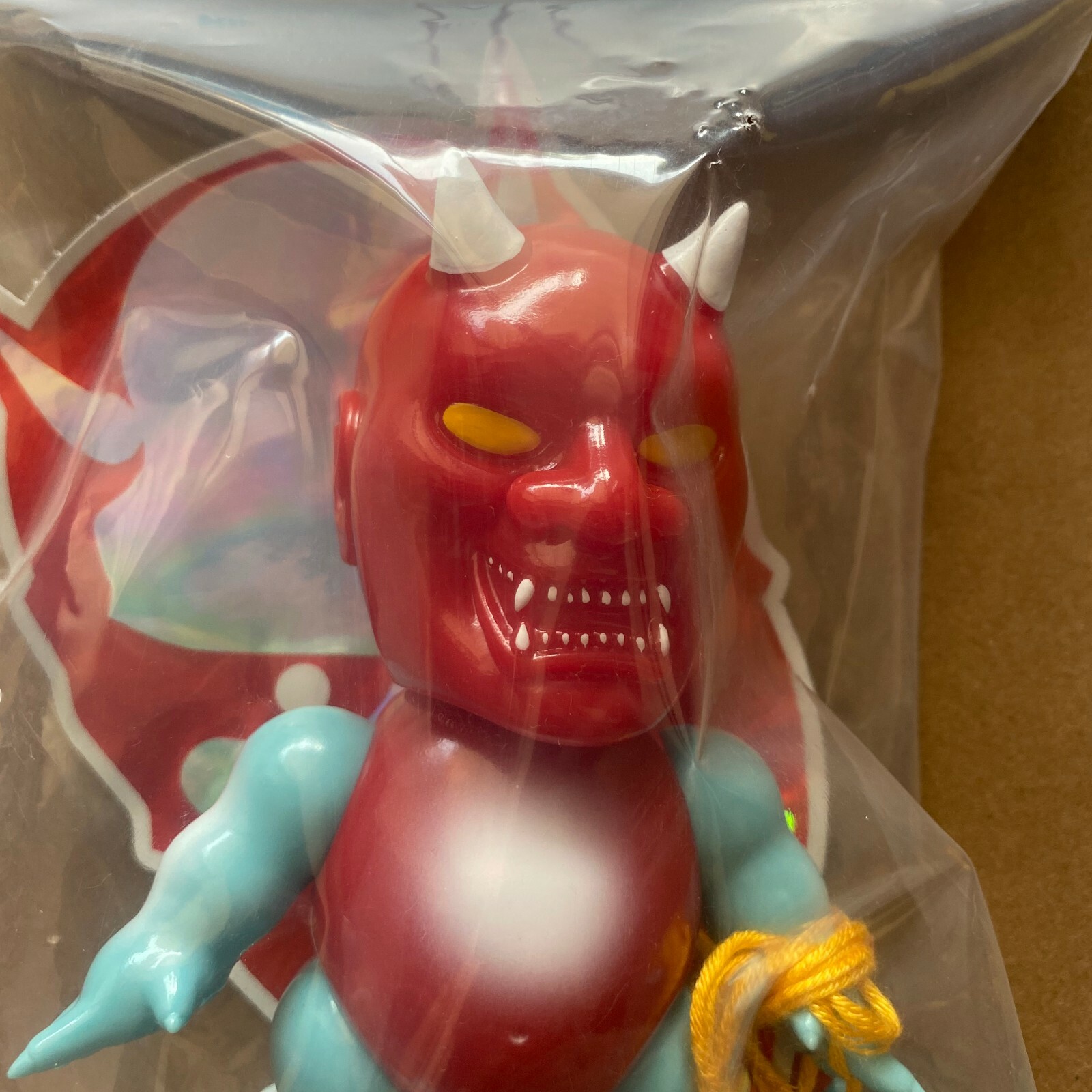 Mutant Vinyl Hardcore Kewpie Lash Red Painted Sofubi Designer Art Toy Kaiju Mvh
