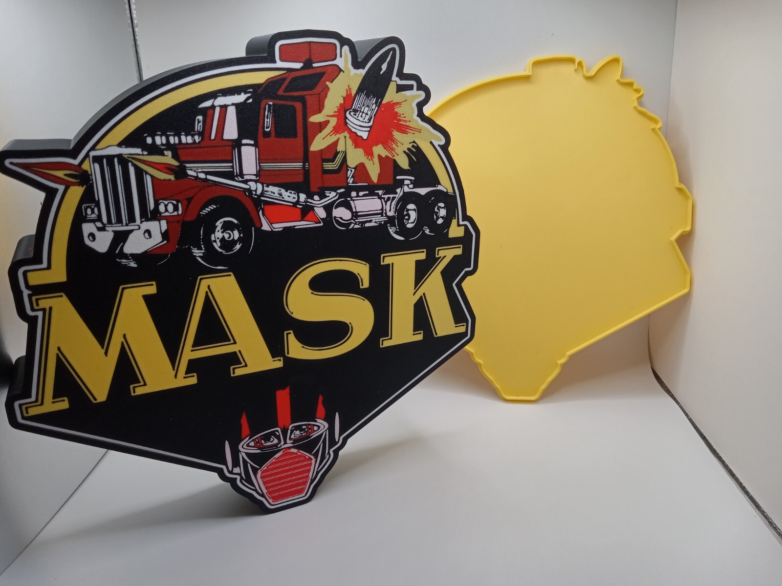 Retro M.A.S.K. kenner logo light box sign display for vintage collection display