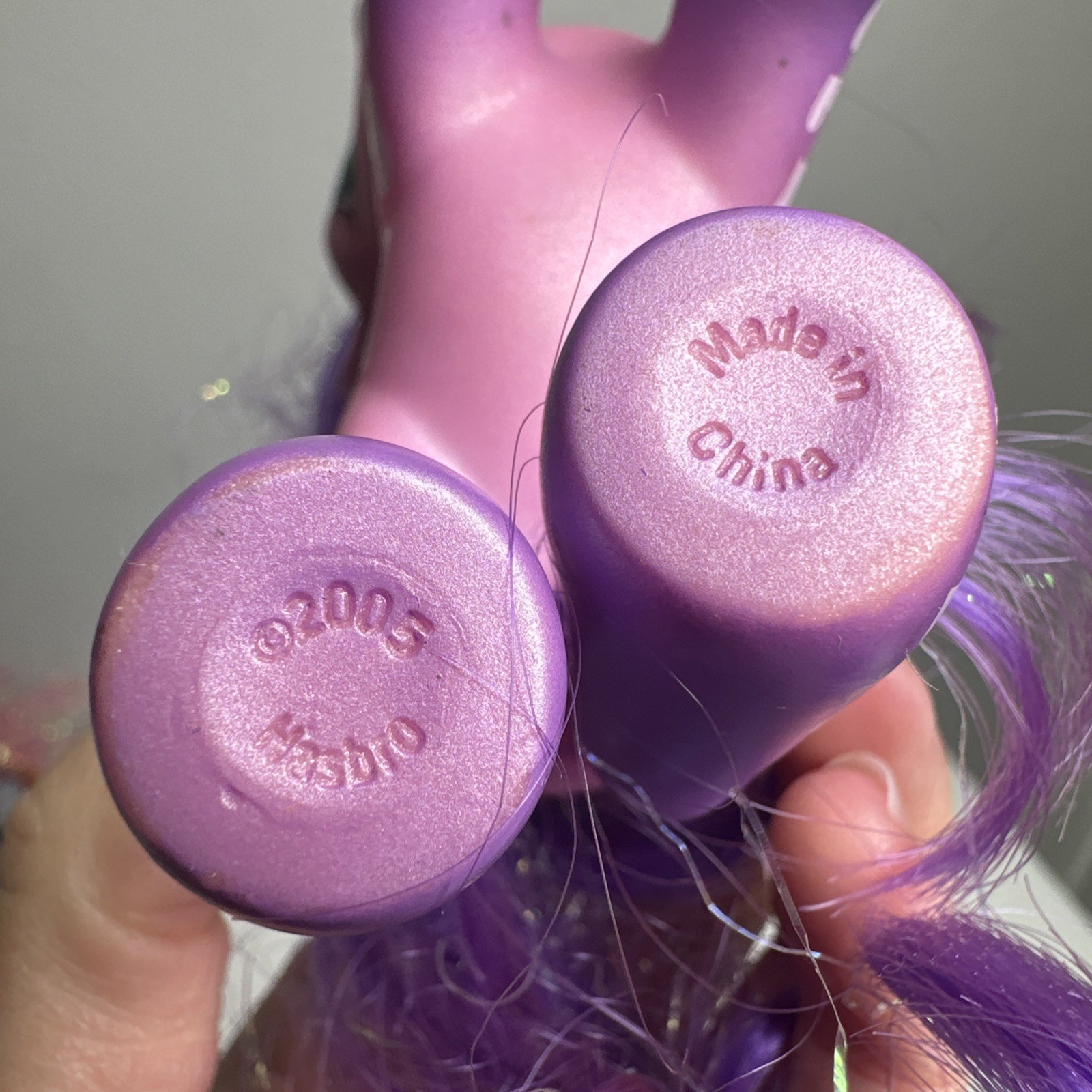My Little Pony Set Of 4, 2 Little & 2 Large Years- 2003, 2005, 2008 Glitter MLP