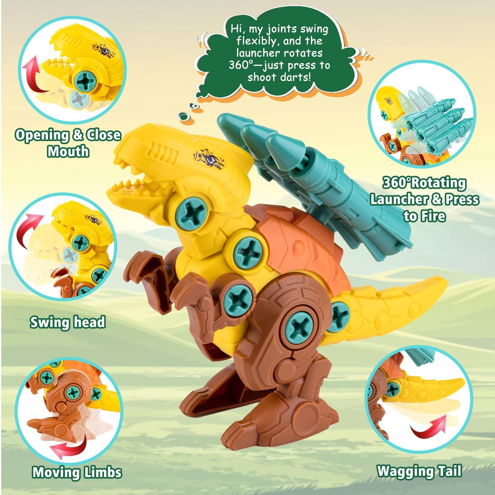 Betlys Dinosaur Toys For 3 4 5 6 7 8 Year Old Boys Take Apart Dinosaur Toys For