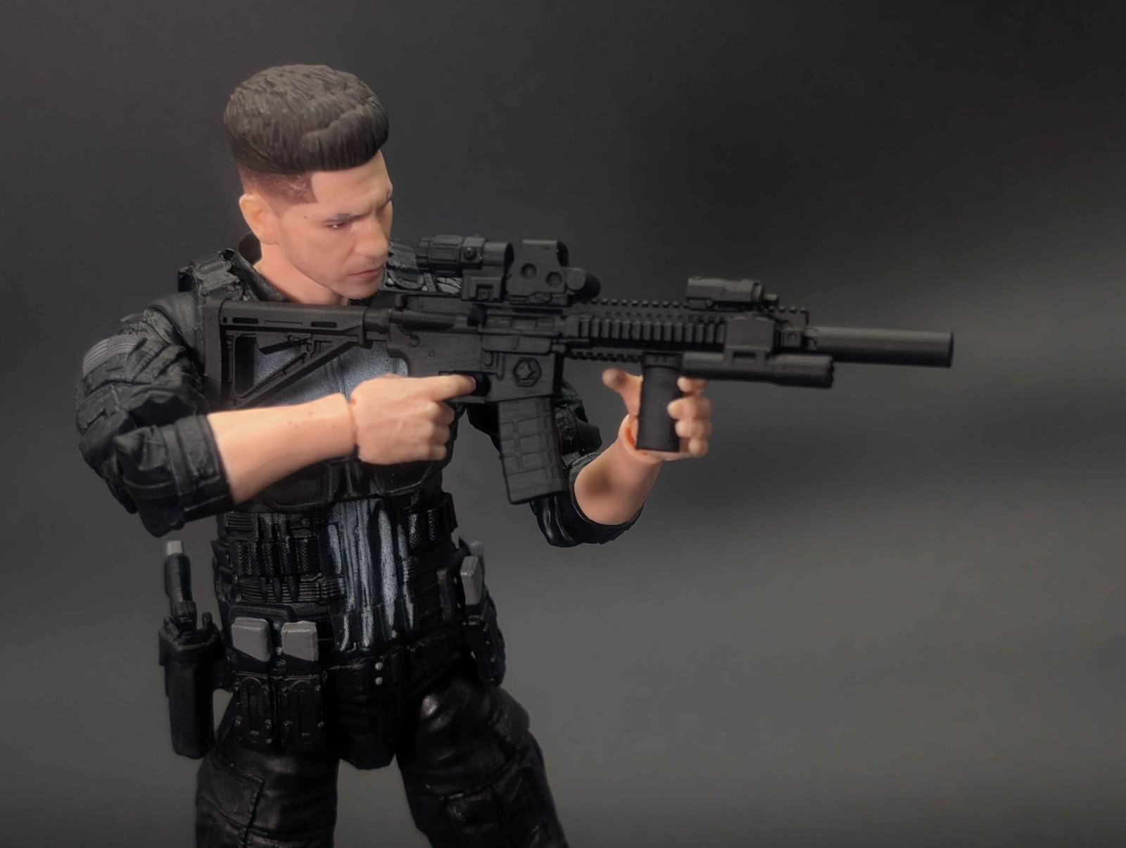 1/12 scale 3D printed SOPMOD M4 for classified valaverse marvel legends