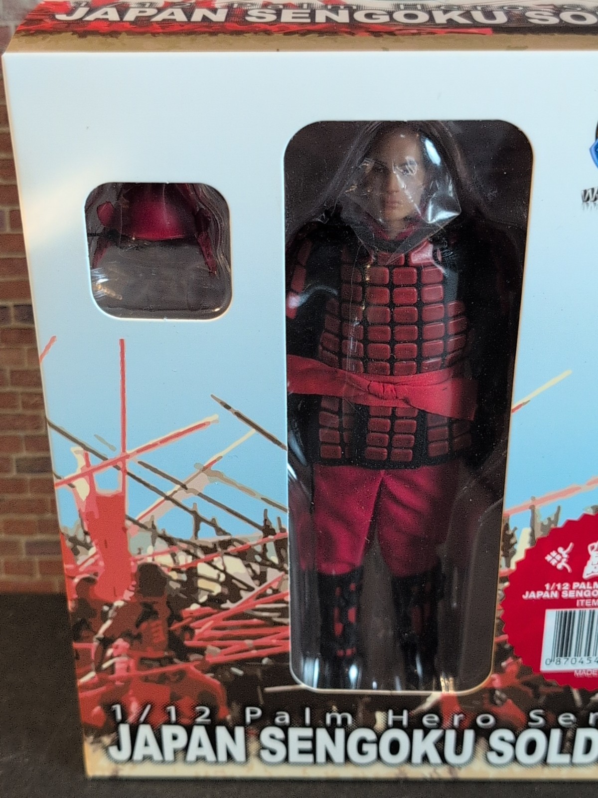 1/12 Scale Japanese Samurai Sengoku Soldier Red Version Armor 6″ Action Figure