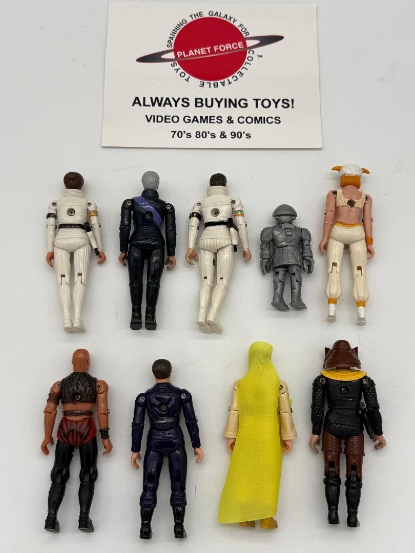 1978 Buck Rogers Complete Set Of all 9 Figures Vintage Mego Twiki Tiger Kane